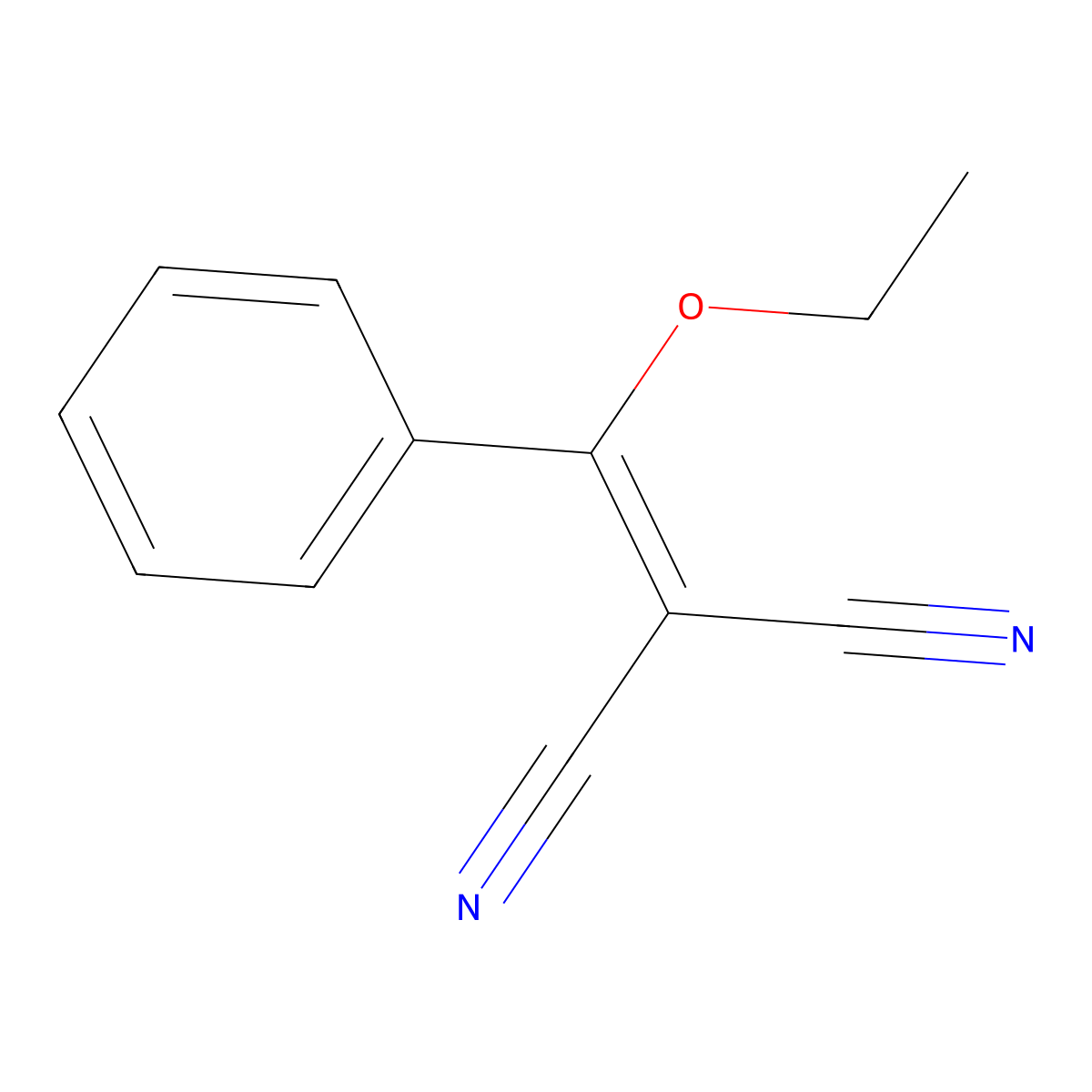 2-(Ethoxy-phenyl-methylene)-malononitrile molecular structure, CAS 60776-91-2