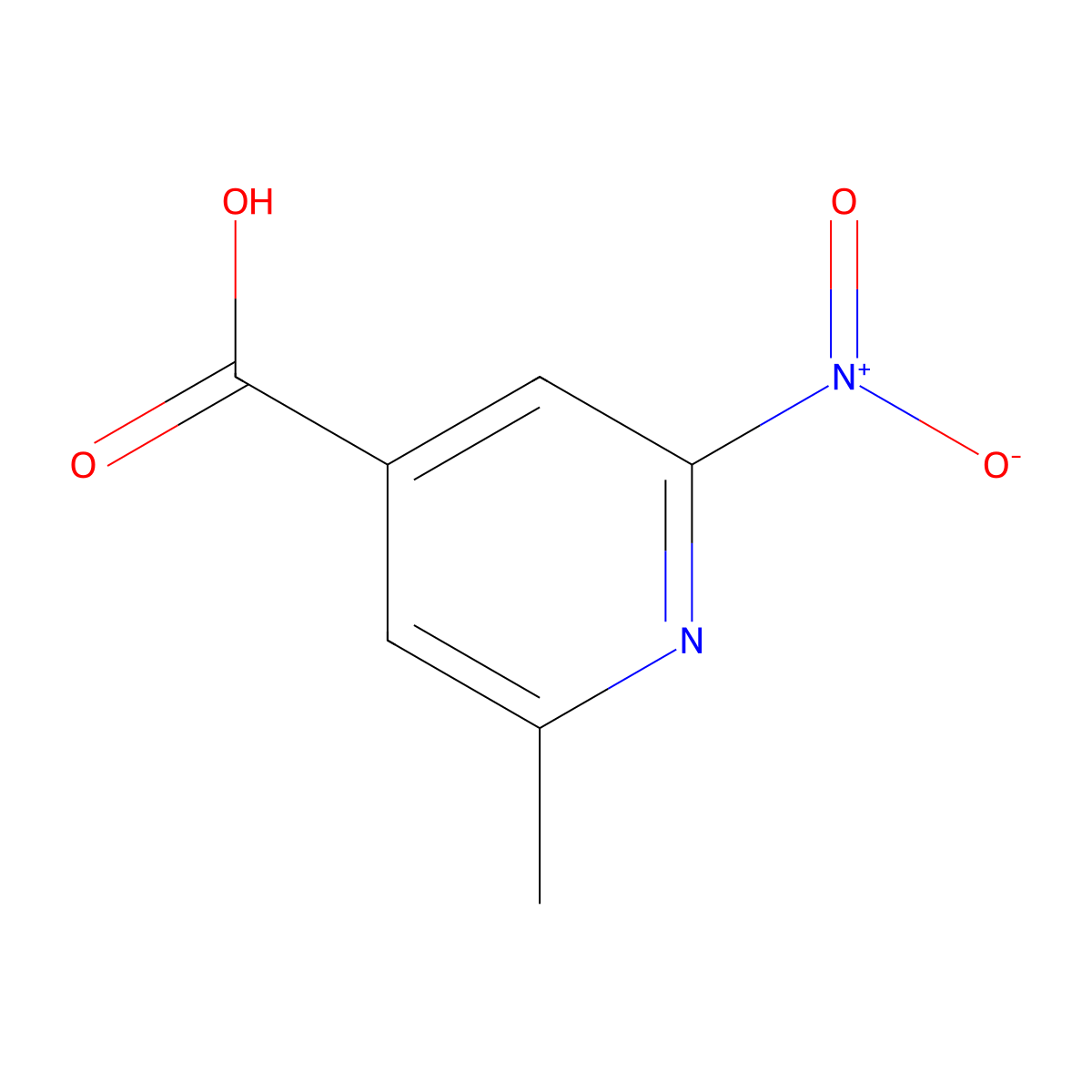 2-Methyl-6-nitropyridine-4-carboxylic acid molecular structure, CAS 60780-79-2