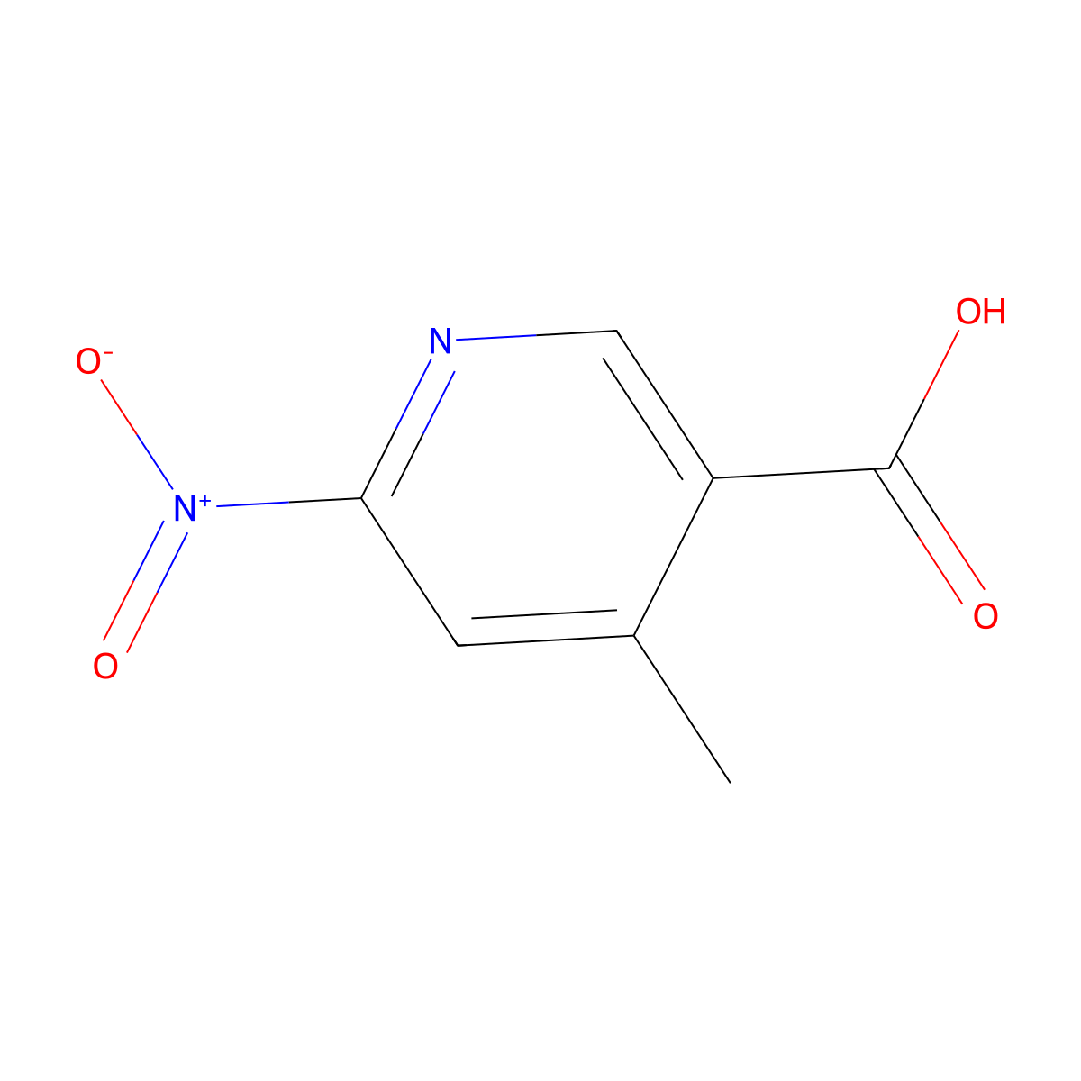 4-Methyl-6-nitropyridine-3-carboxylic acid molecular structure, CAS 60780-86-1