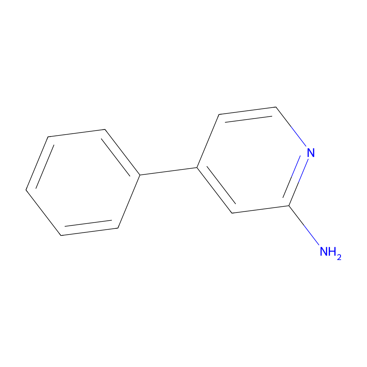 2-Pyridinamine, 4-phenyl- molecular structure, CAS 60781-83-1