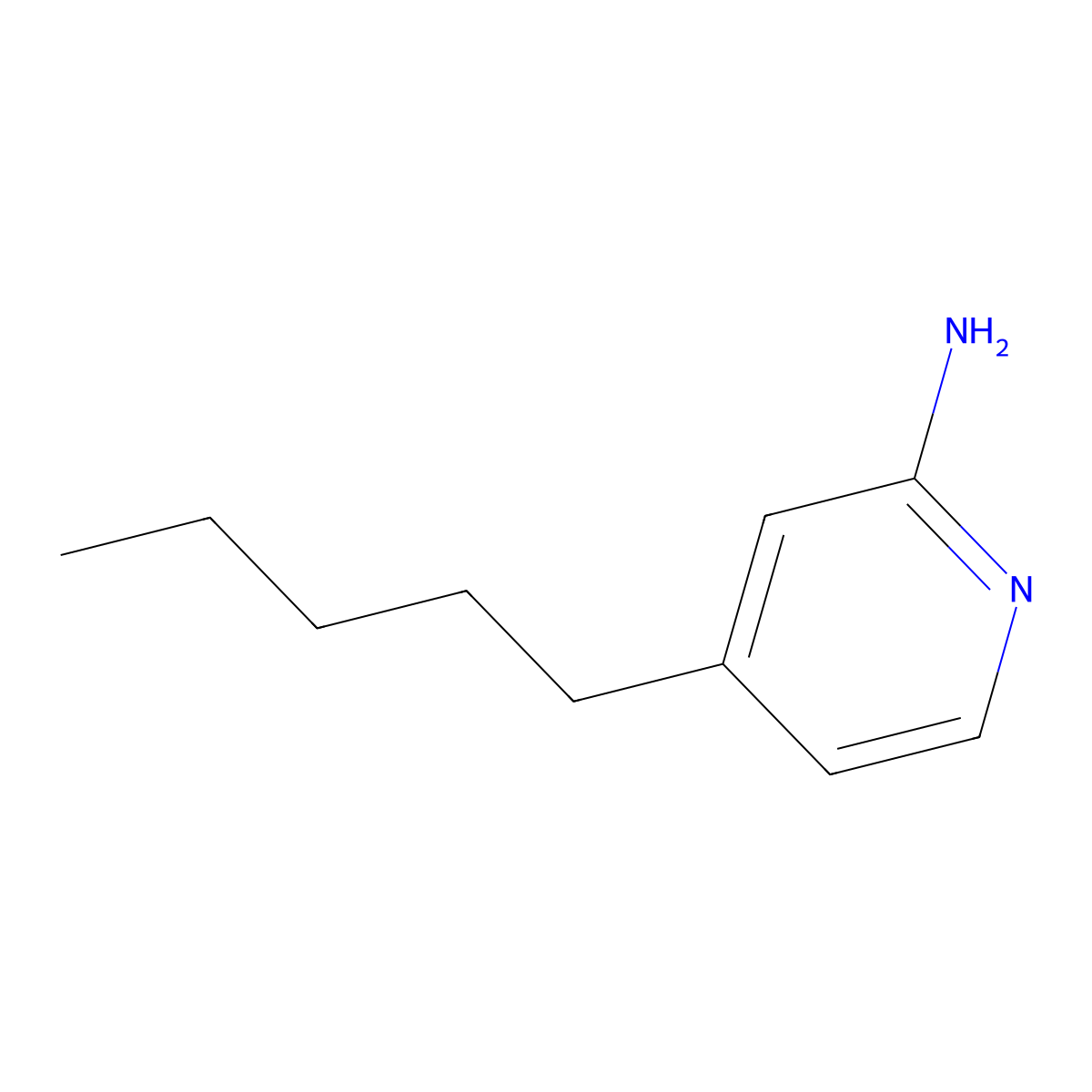 4-Pentyl-pyridin-2-ylamine molecular structure, CAS 60781-86-4