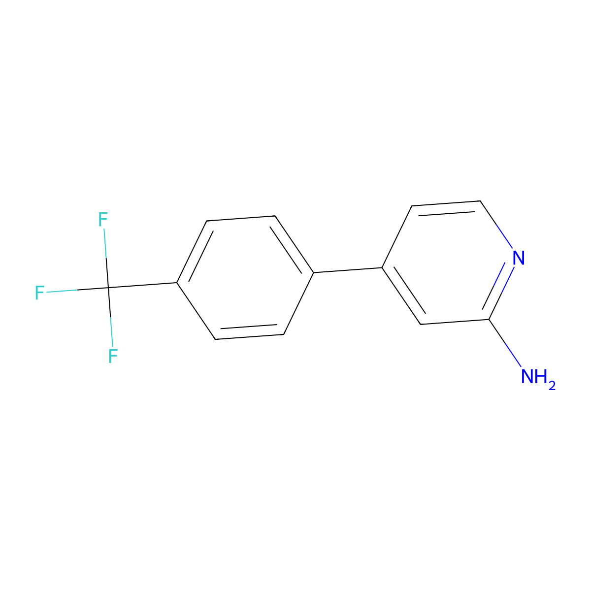 4-(4-(Trifluoromethyl)phenyl)pyridin-2-amine molecular structure, CAS 60781-91-1