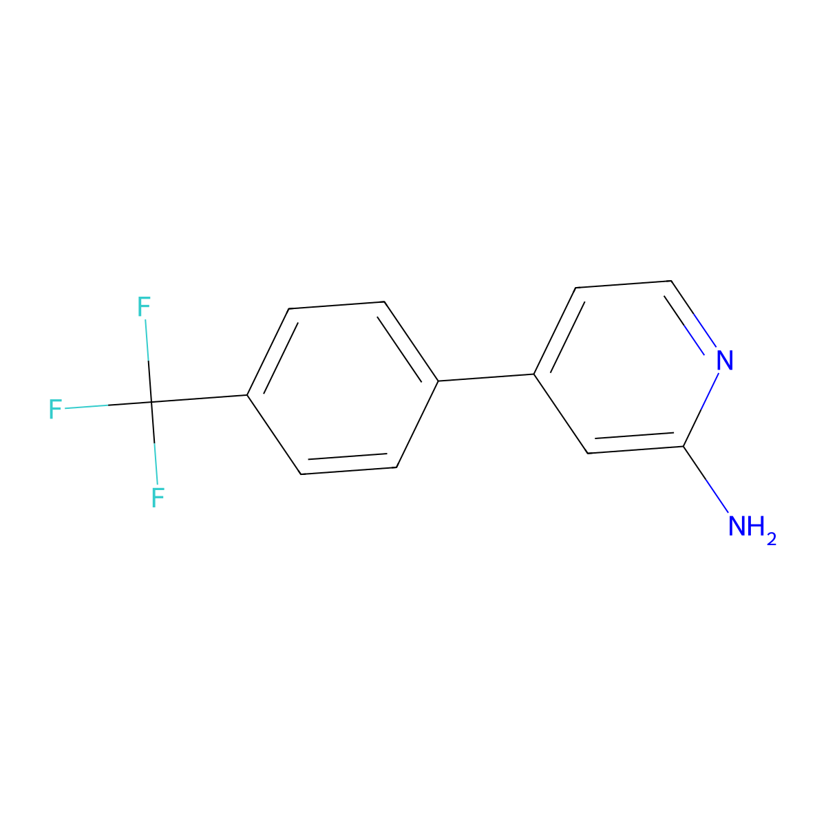 4-(4-(Trifluoromethyl)phenyl)pyridin-2-amine molecular structure, CAS 60781-91-1