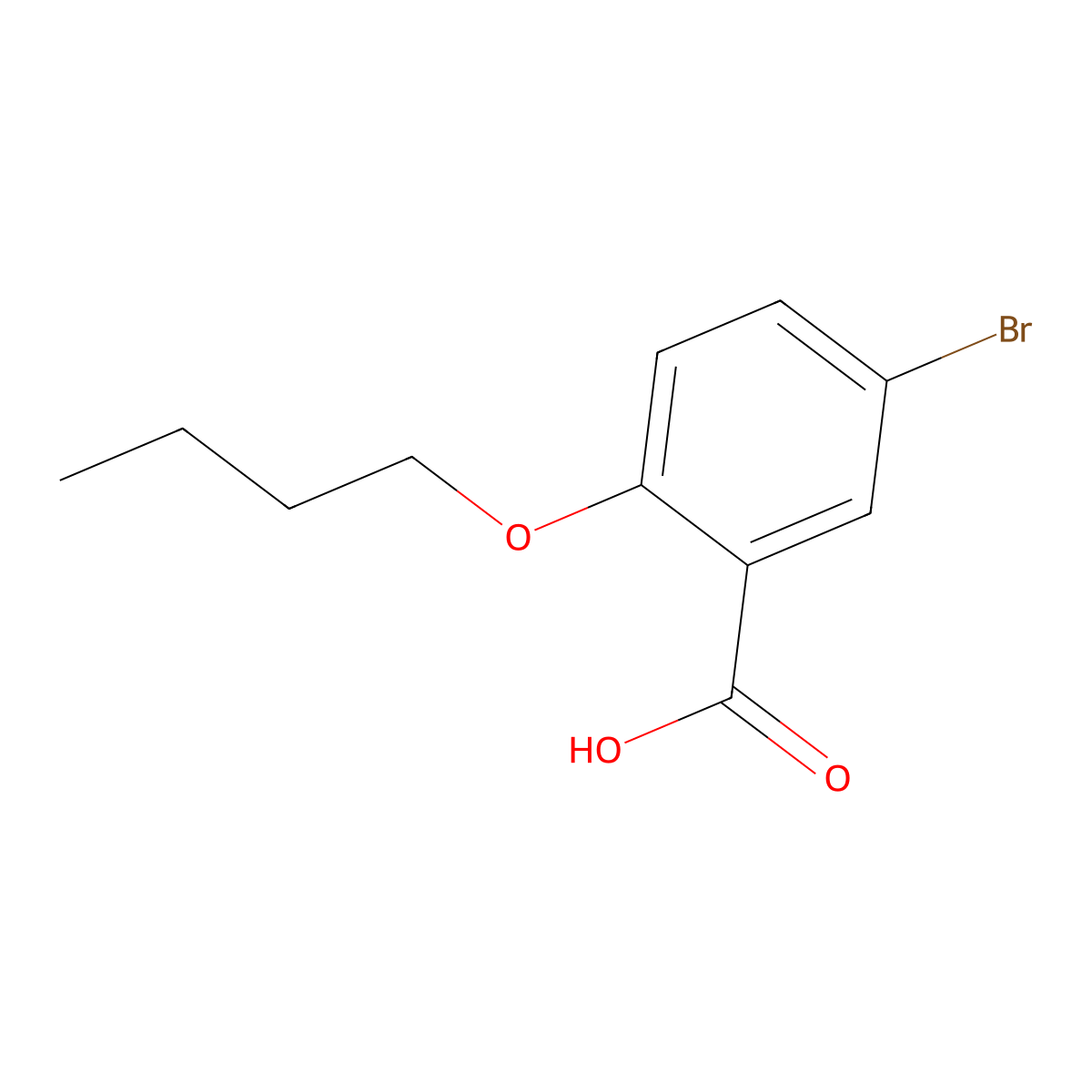 5-Bromo-2-butoxybenzoic acid molecular structure, CAS 60783-92-8