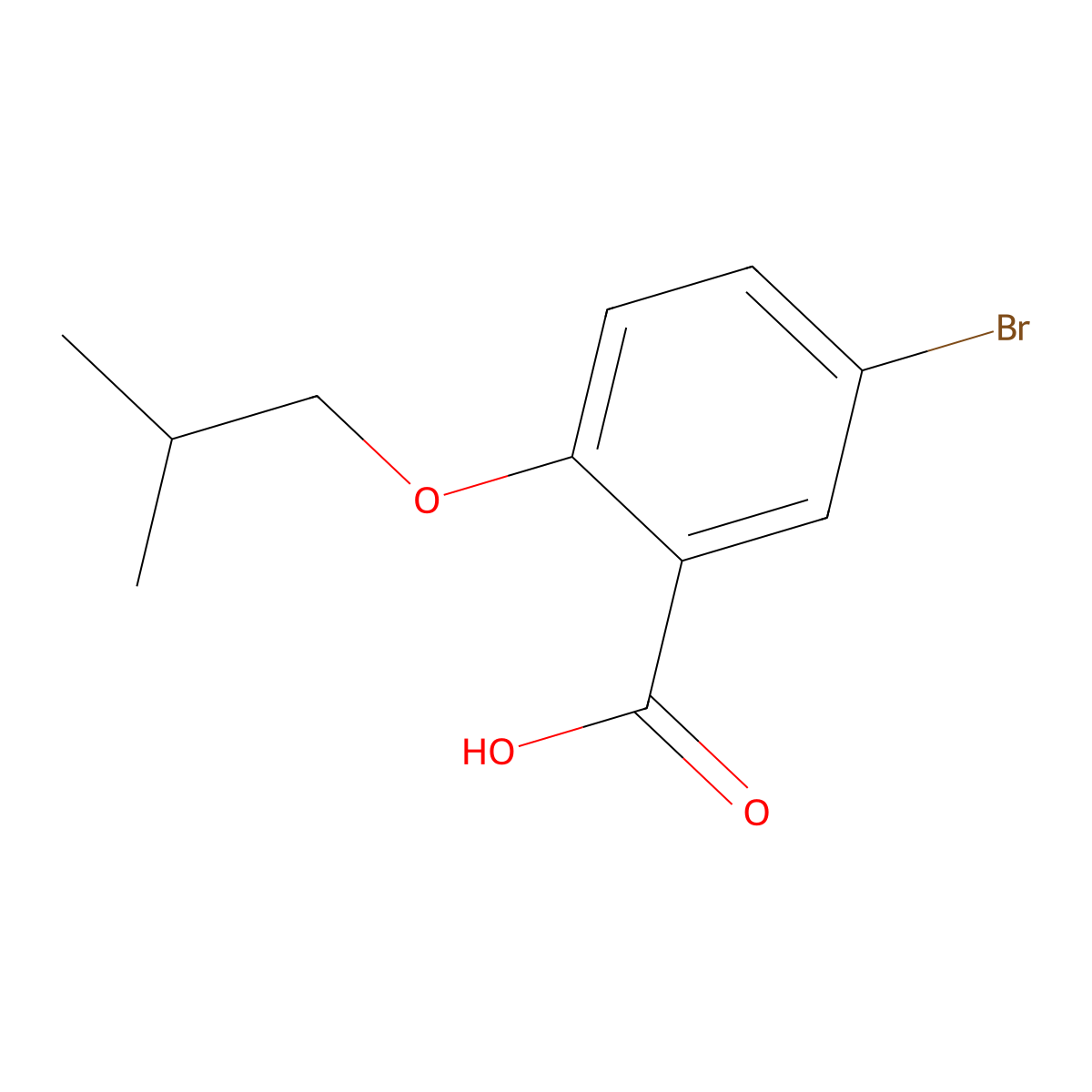 5-Bromo-2-isobutoxybenzoic acid molecular structure, CAS 60783-93-9