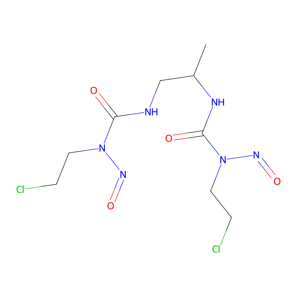 Urea, 1,1'-propylenebis(3-(2-chloroethyl)-3-nitroso- molecular structure, CAS 60784-42-1