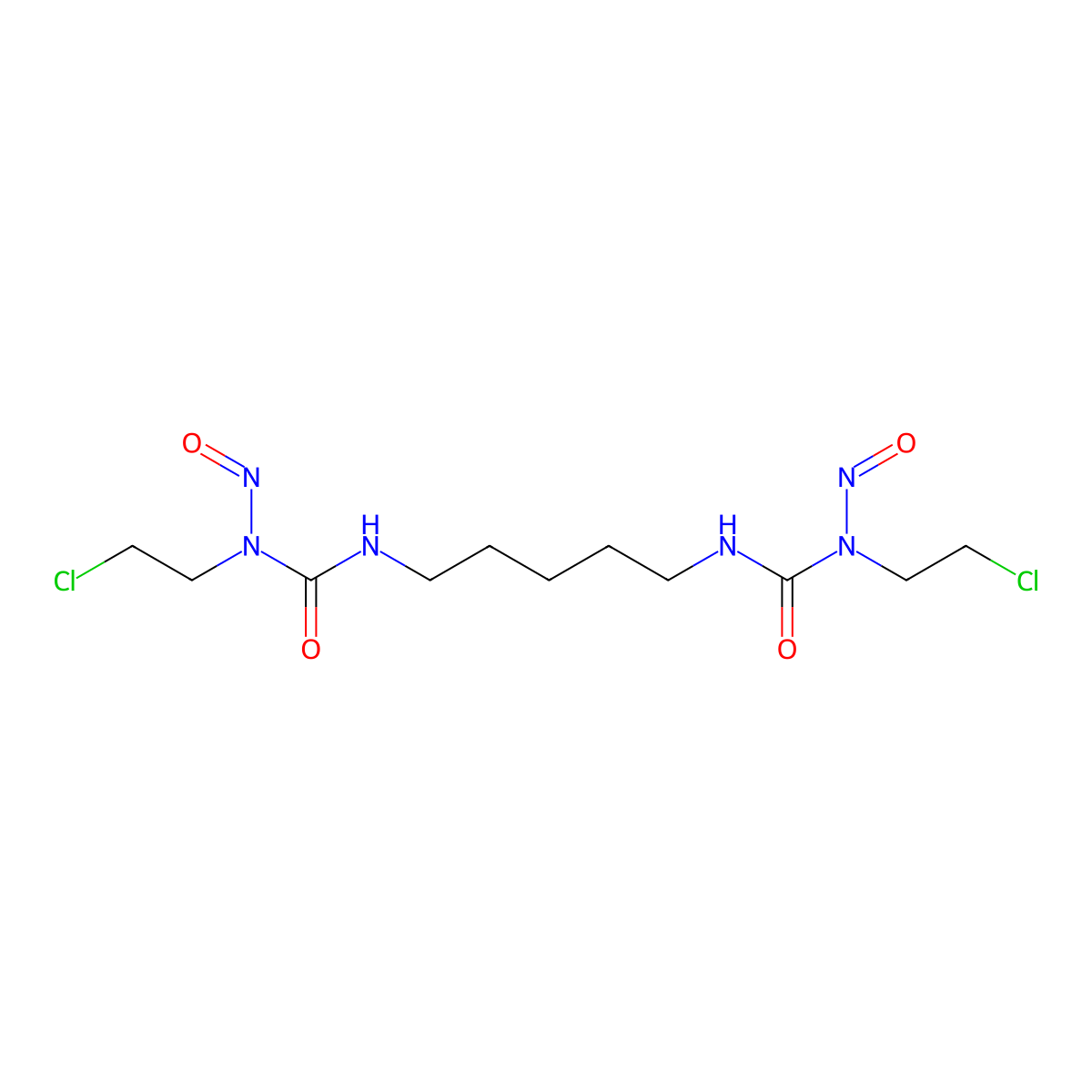 Urea, 1,1'-pentamethylenebis(3-(2-chloroethyl)-3-nitroso- molecular structure, CAS 60784-44-3