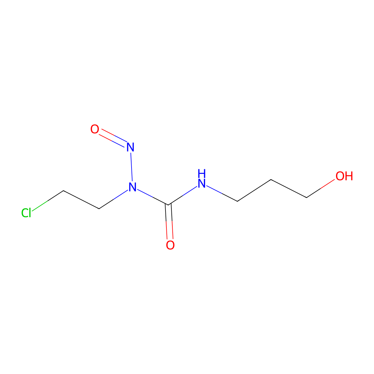 N-(2-Chloroethyl)-N'-(3-hydroxypropyl)-N-nitrosourea molecular structure, CAS 60784-47-6