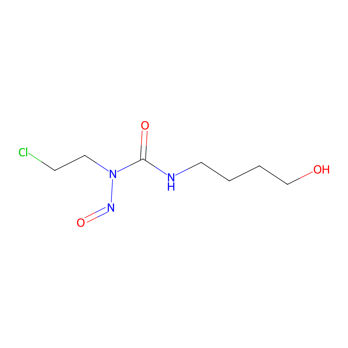 Urea, 1-(2-chloroethyl)-3-(4-hydroxybutyl)-1-nitroso- molecular structure, CAS 60784-48-7