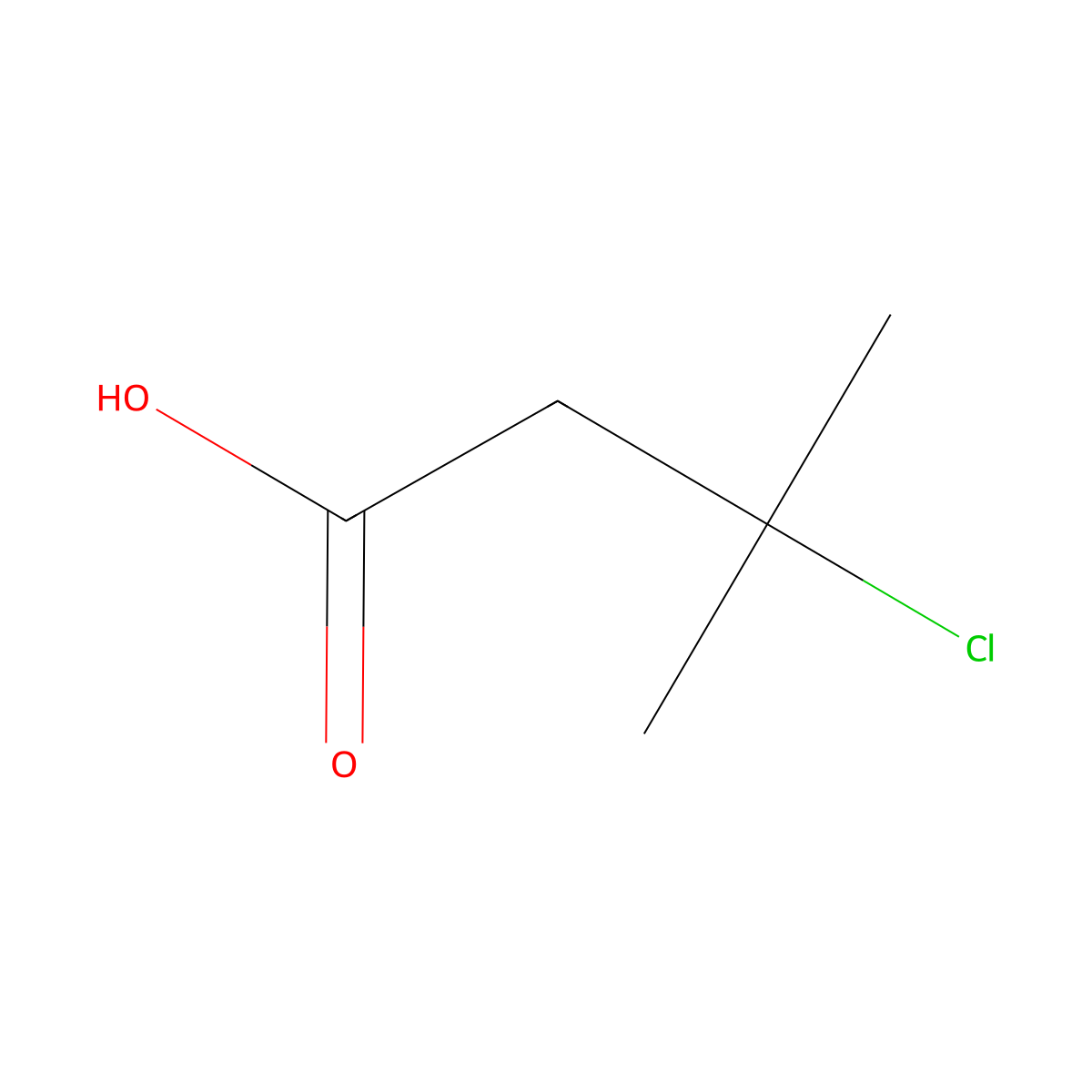 3-Chloro-3-methylbutanoic acid molecular structure, CAS 60786-20-1