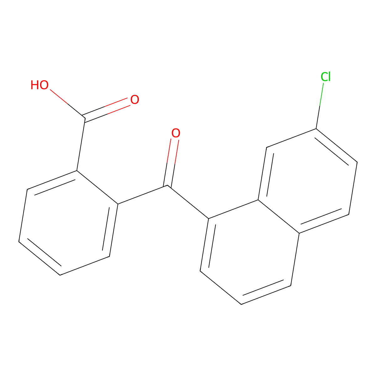 2-(7-Chloronaphthalene-1-carbonyl)benzoic acid molecular structure, CAS 60786-52-9