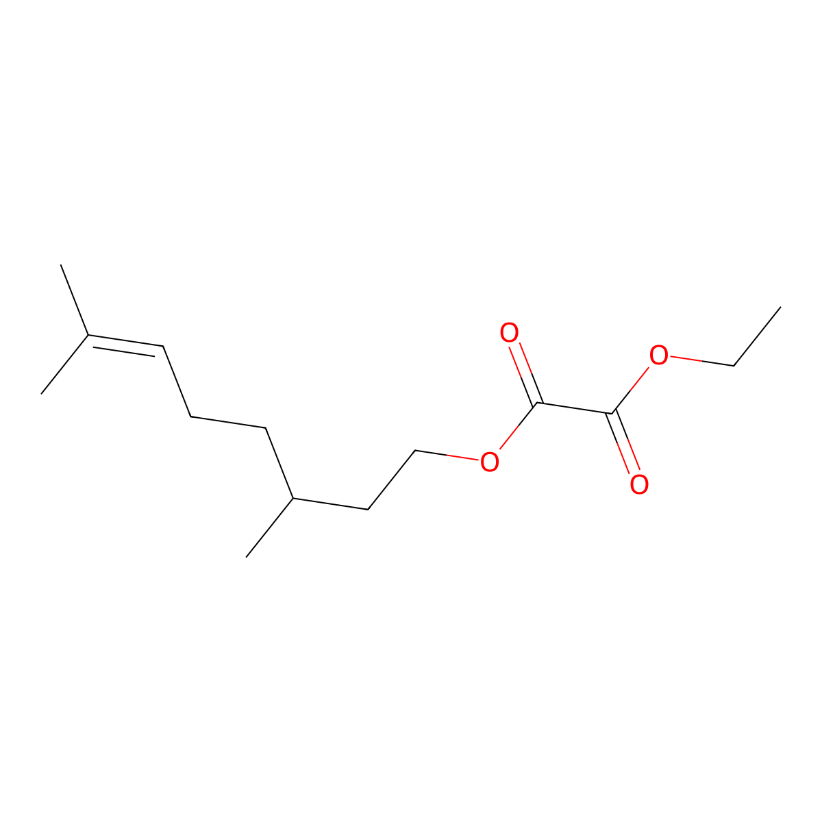 Ethanedioic acid, 1-(3,7-dimethyl-6-octen-1-yl) 2-ethyl ester molecular structure, CAS 60788-25-2