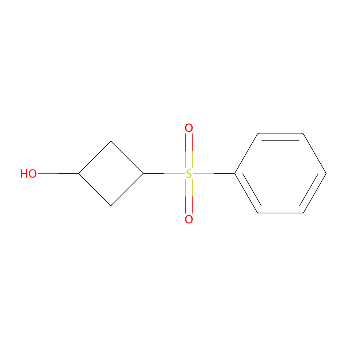 3-(Benzenesulfonyl)cyclobutan-1-ol molecular structure, CAS 60788-49-0