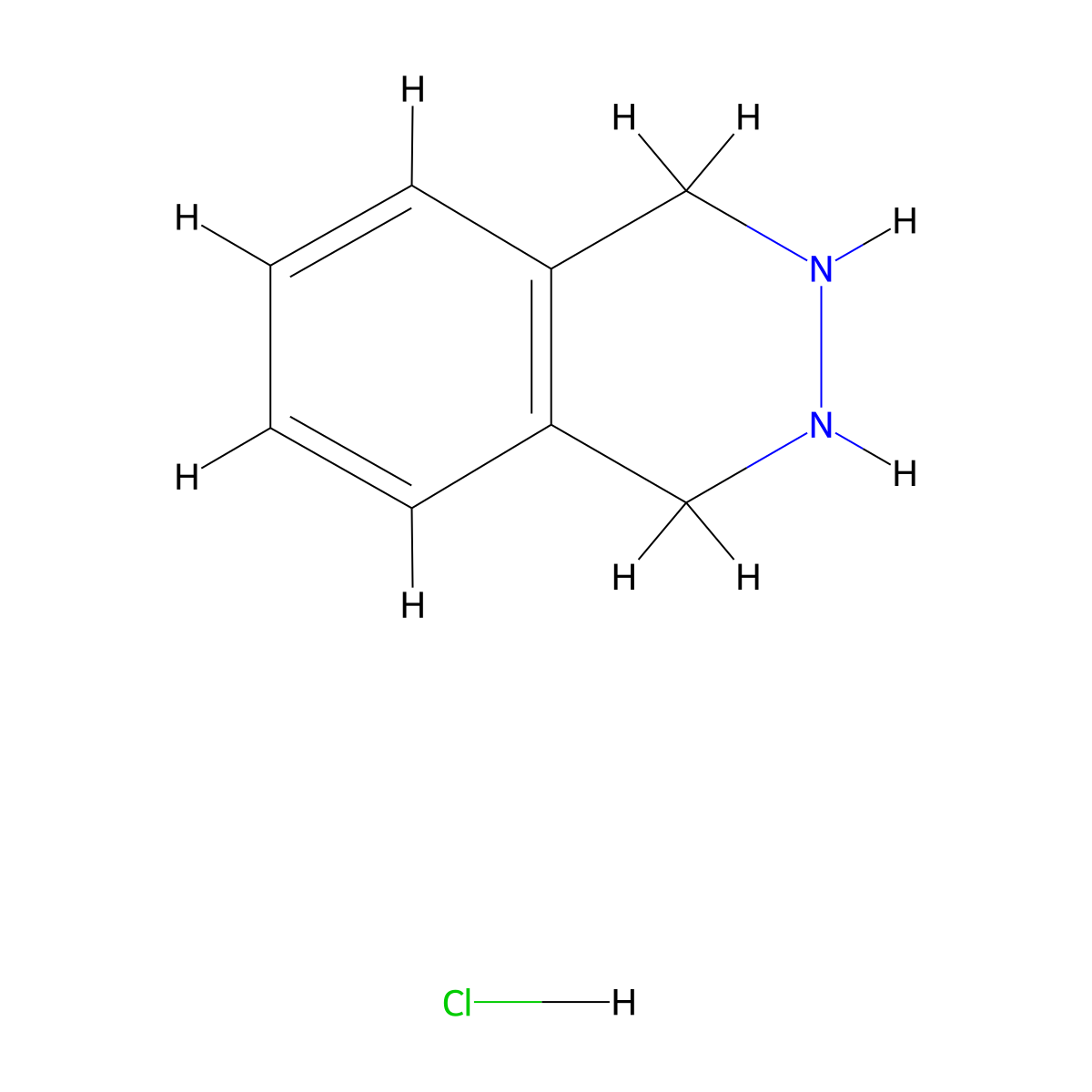 Phthalazine, 1,2,3,4-tetrahydro-, hydrochloride molecular structure, CAS 60789-87-9