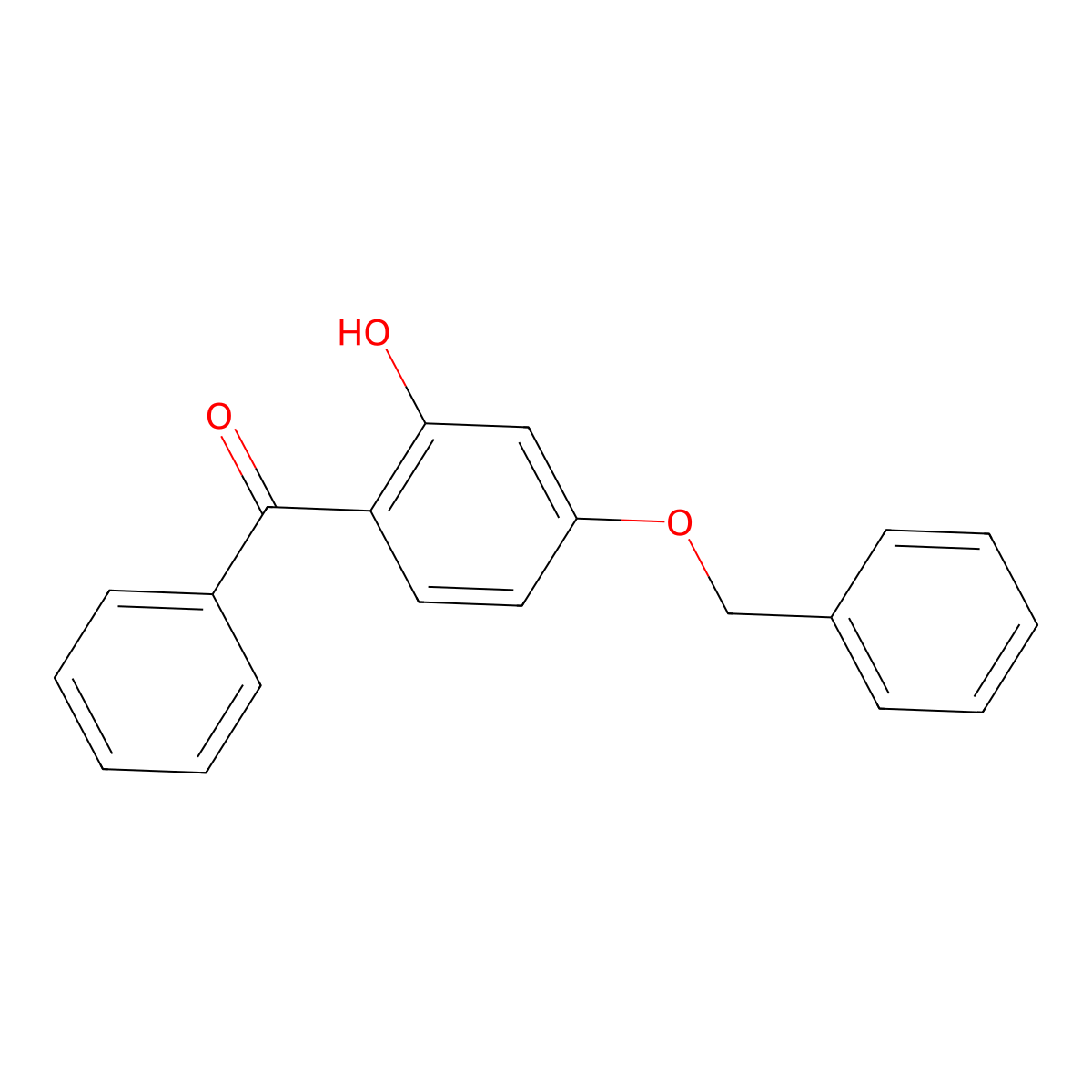 4-Benzyloxy-2-hydroxybenzophenone molecular structure, CAS 6079-76-1