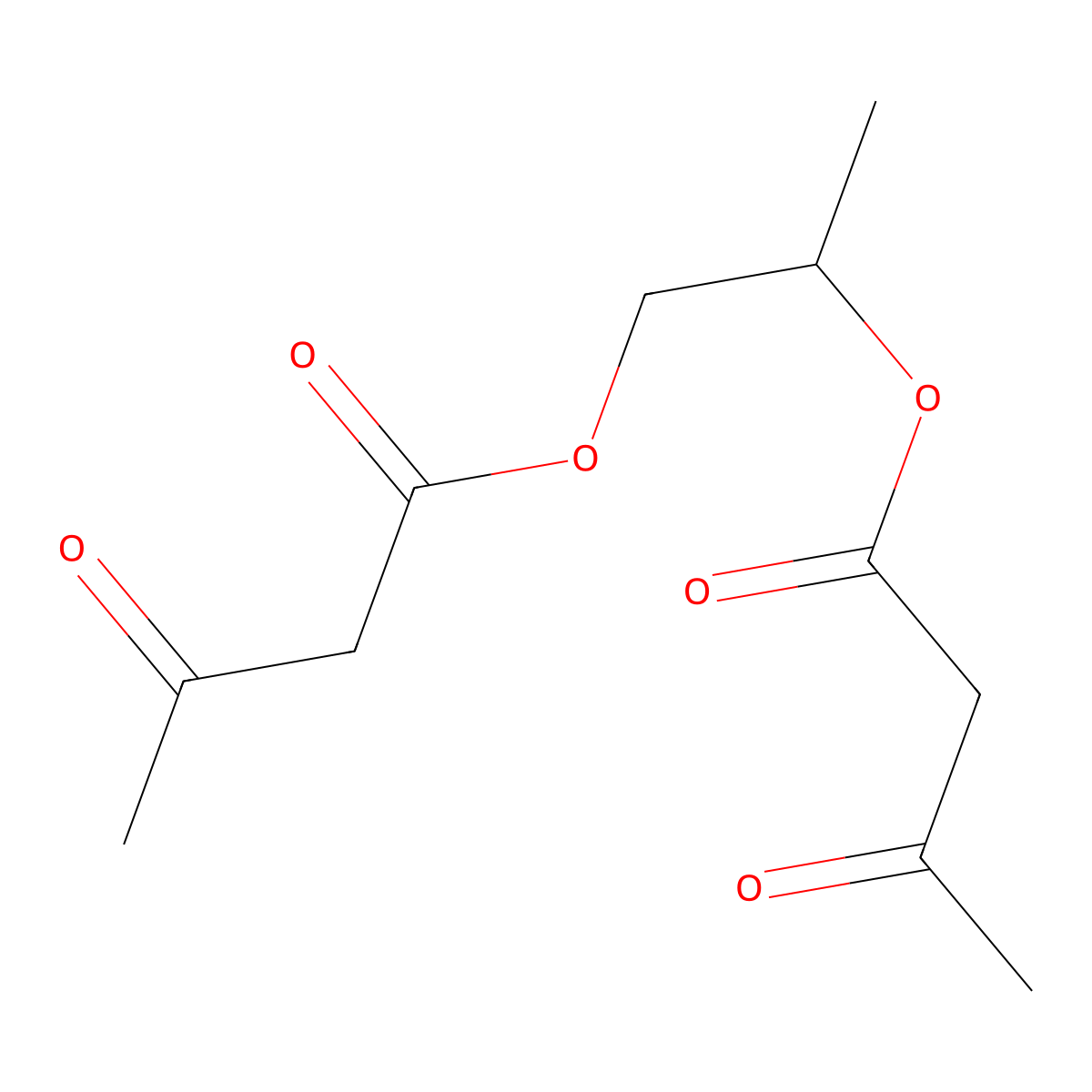 Propylene diacetoacetate molecular structure, CAS 6079-90-9