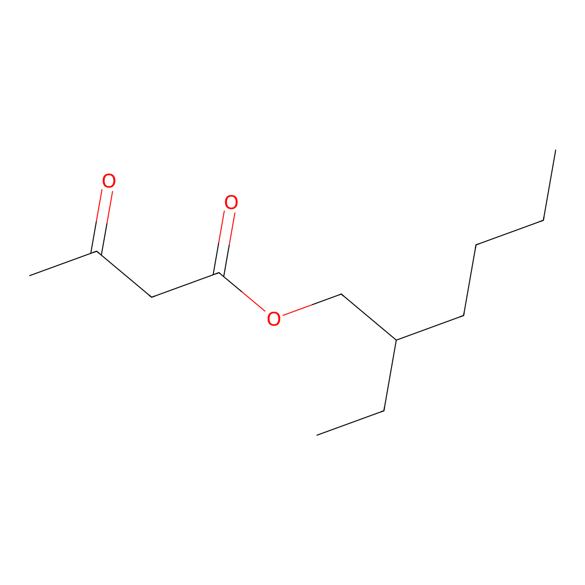 Butanoic acid, 3-oxo-, 2-ethylhexyl ester molecular structure, CAS 6079-97-6