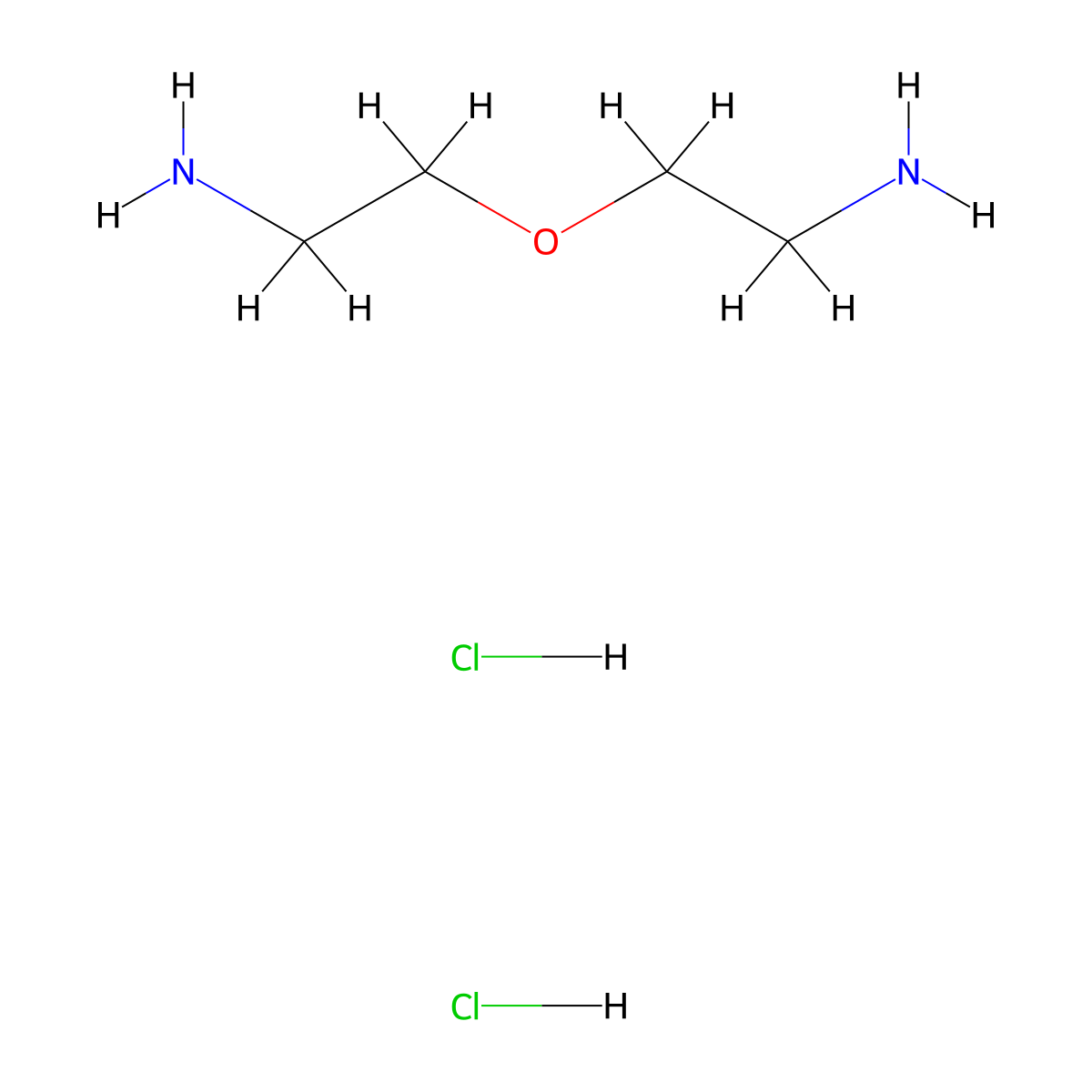 2,2'-Oxybis(ethylamine) hydrochloride molecular structure, CAS 60792-79-2