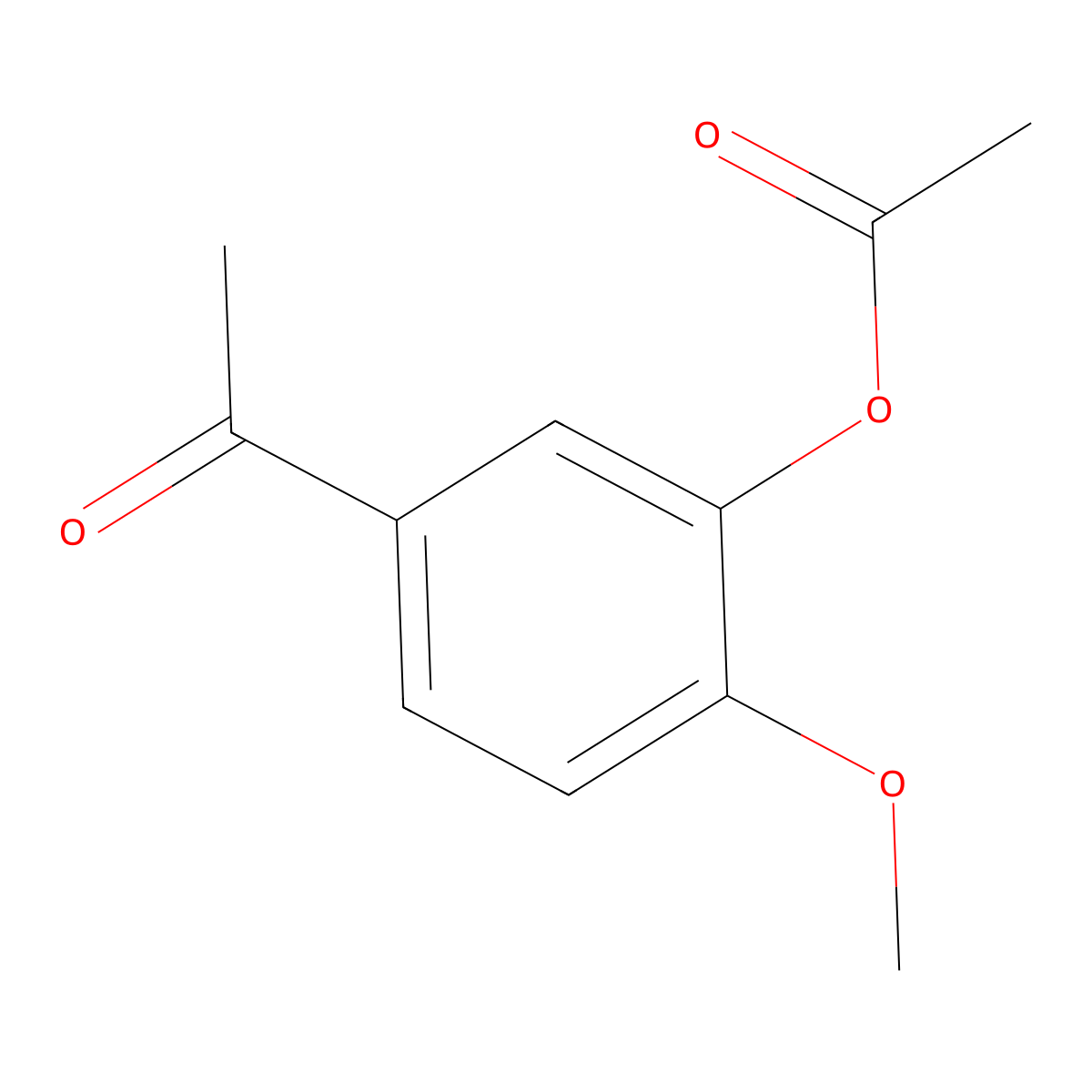 5-Acetyl-2-methoxyphenyl acetate molecular structure, CAS 60792-88-3