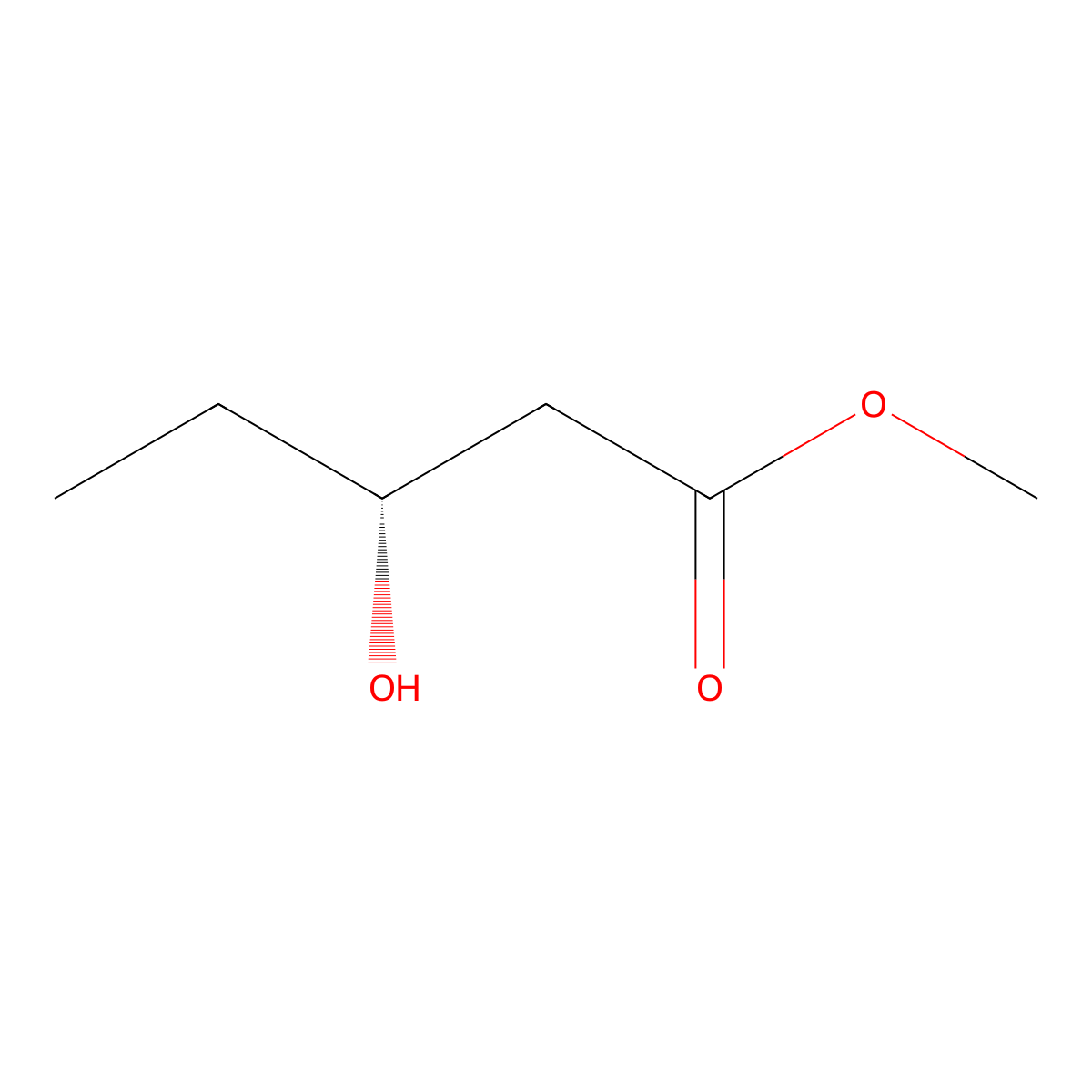 (-)-Methyl (R)-3-hydroxyvalerate molecular structure, CAS 60793-22-8