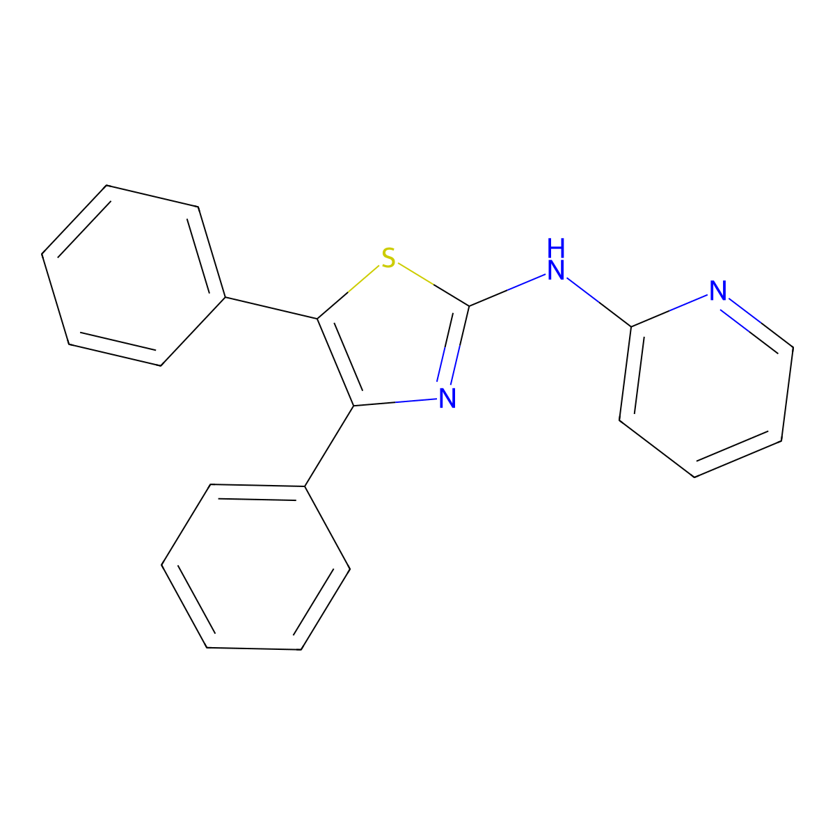 N-(4,5-diphenyl-1,3-thiazol-2-yl)-2-pyridinamine molecular structure, CAS 60794-53-8