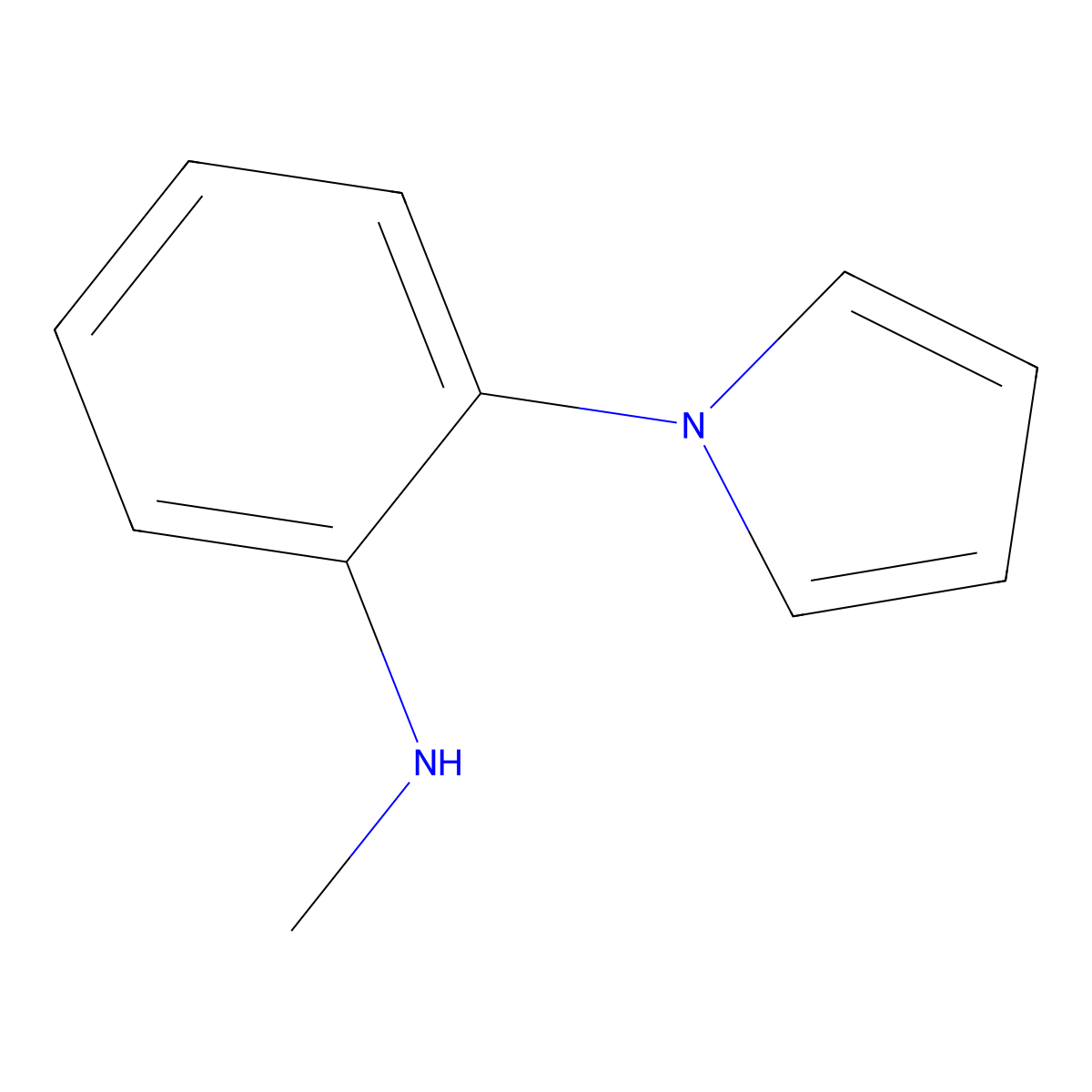 N-Methyl-2-(1H-pyrrol-1-YL)aniline molecular structure, CAS 60794-93-6