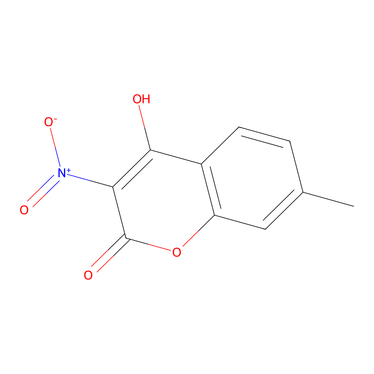 4-Hydroxy-7-methyl-3-nitrocoumarin molecular structure, CAS 60795-17-7
