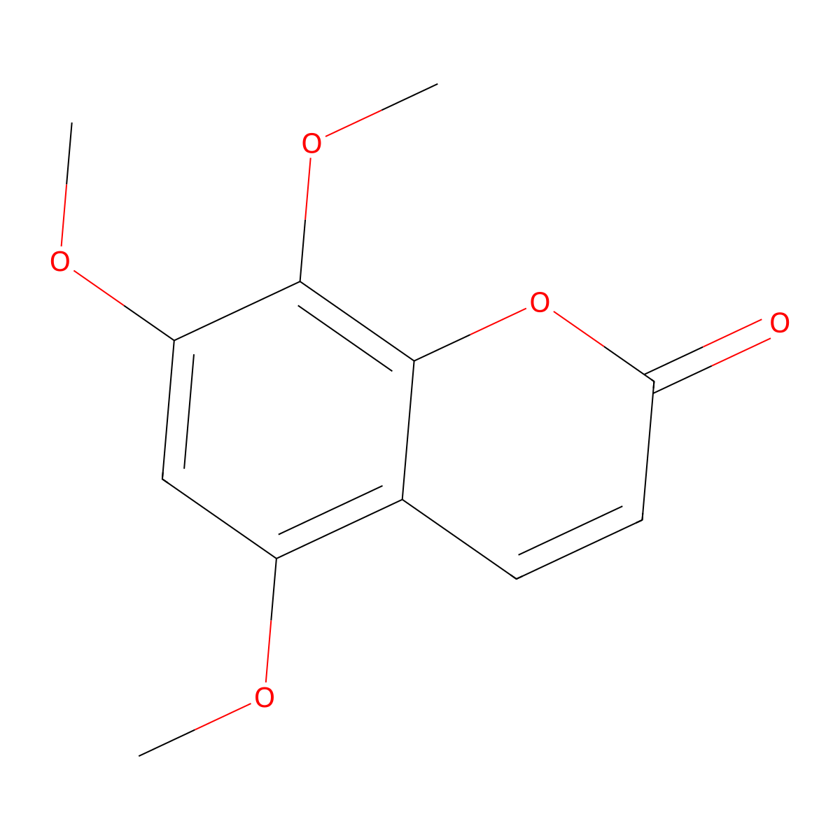 5,7,8-Trimethoxycoumarin molecular structure, CAS 60796-65-8