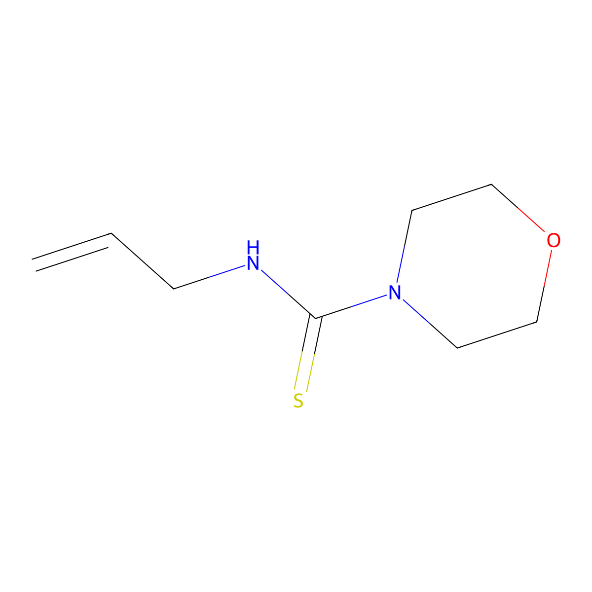 N-(prop-2-en-1-yl)morpholine-4-carbothioamide molecular structure, CAS 60797-55-9