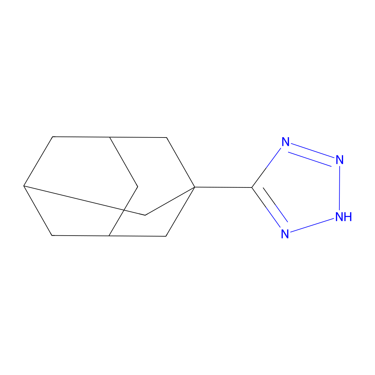 5-Adamantan-1-yl-2H-tetrazole molecular structure, CAS 60798-89-2