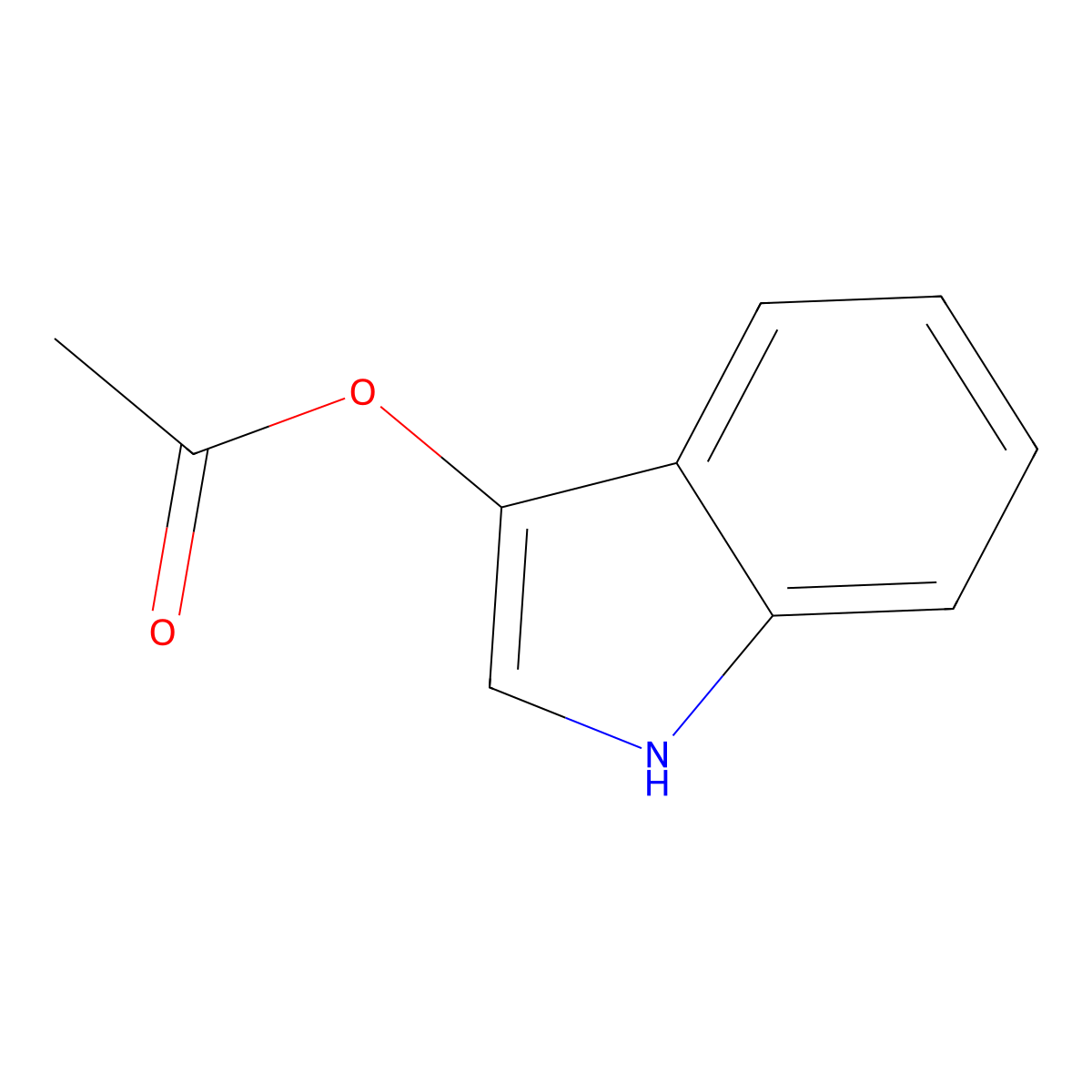 Indoxyl acetate molecular structure, CAS 608-08-2
