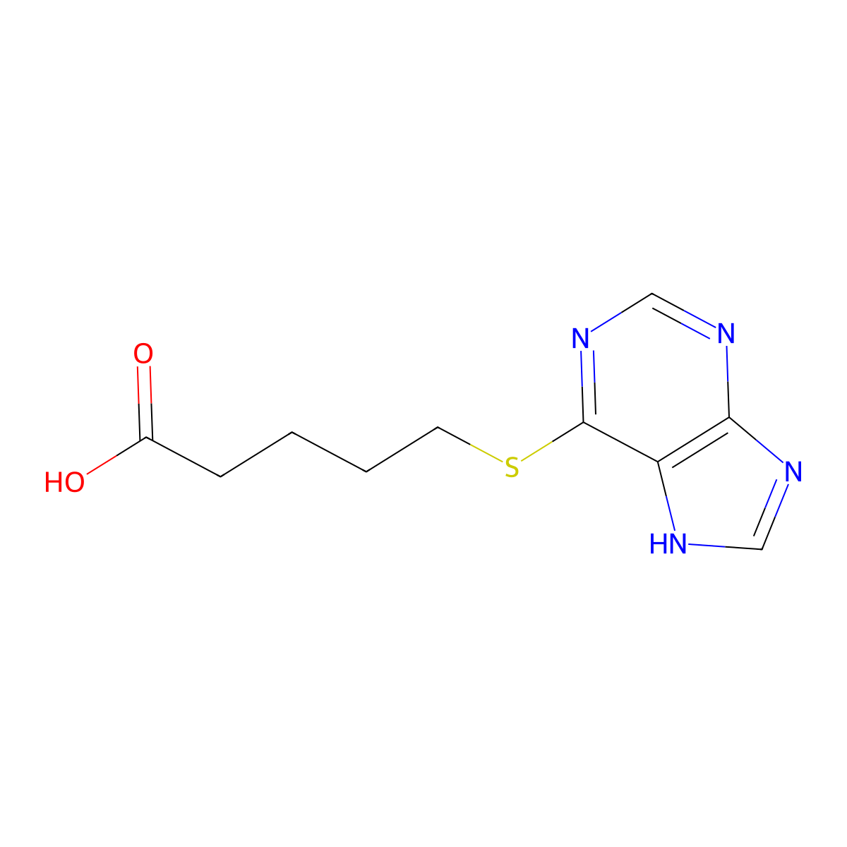 Buthiopurine molecular structure, CAS 608-12-8