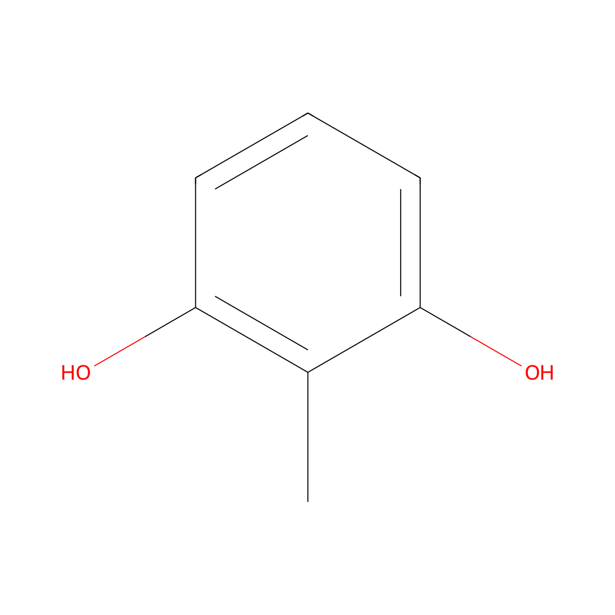 2-Methylresorcinol molecular structure, CAS 608-25-3