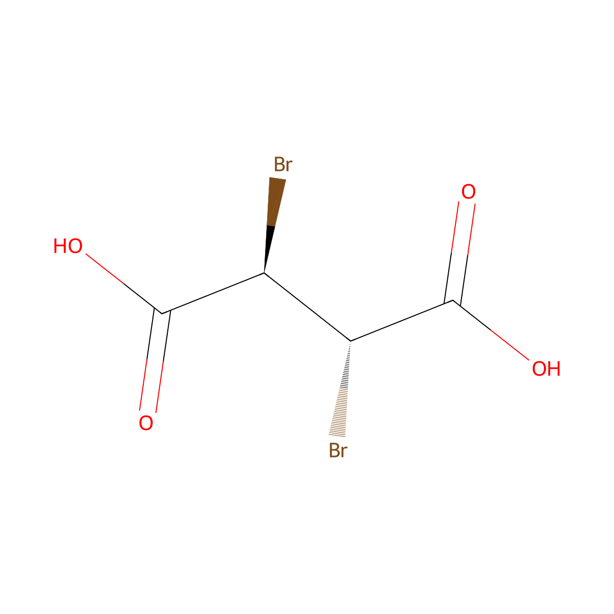 2,3-Dibromosuccinic acid, meso- molecular structure, CAS 608-35-5