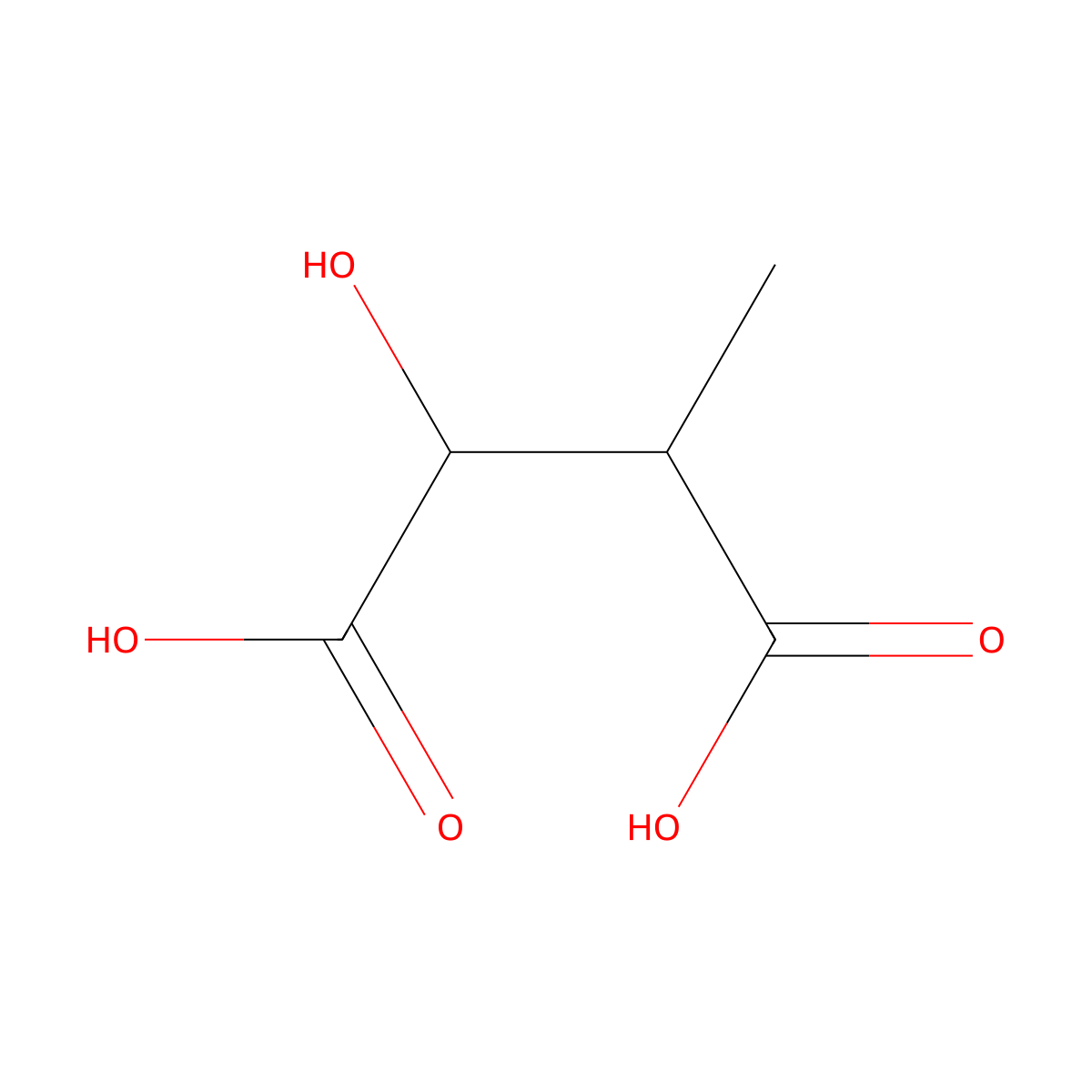 2-Hydroxy-3-methylbutanedioic acid molecular structure, CAS 608-41-3
