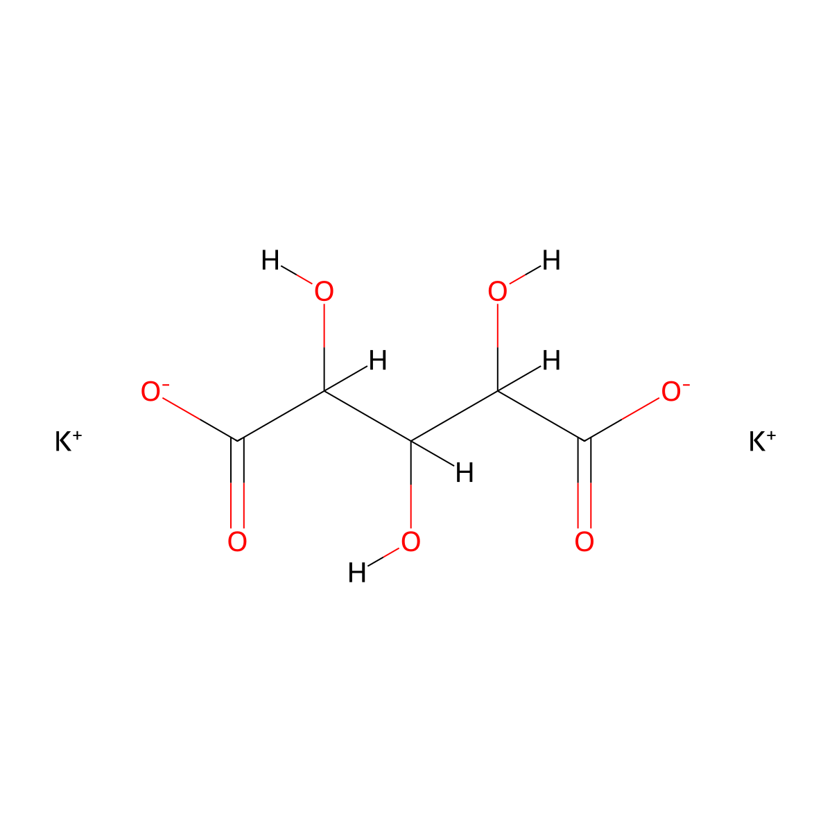 L-Arabinaric acid dipotassium salt molecular structure, CAS 608-54-8