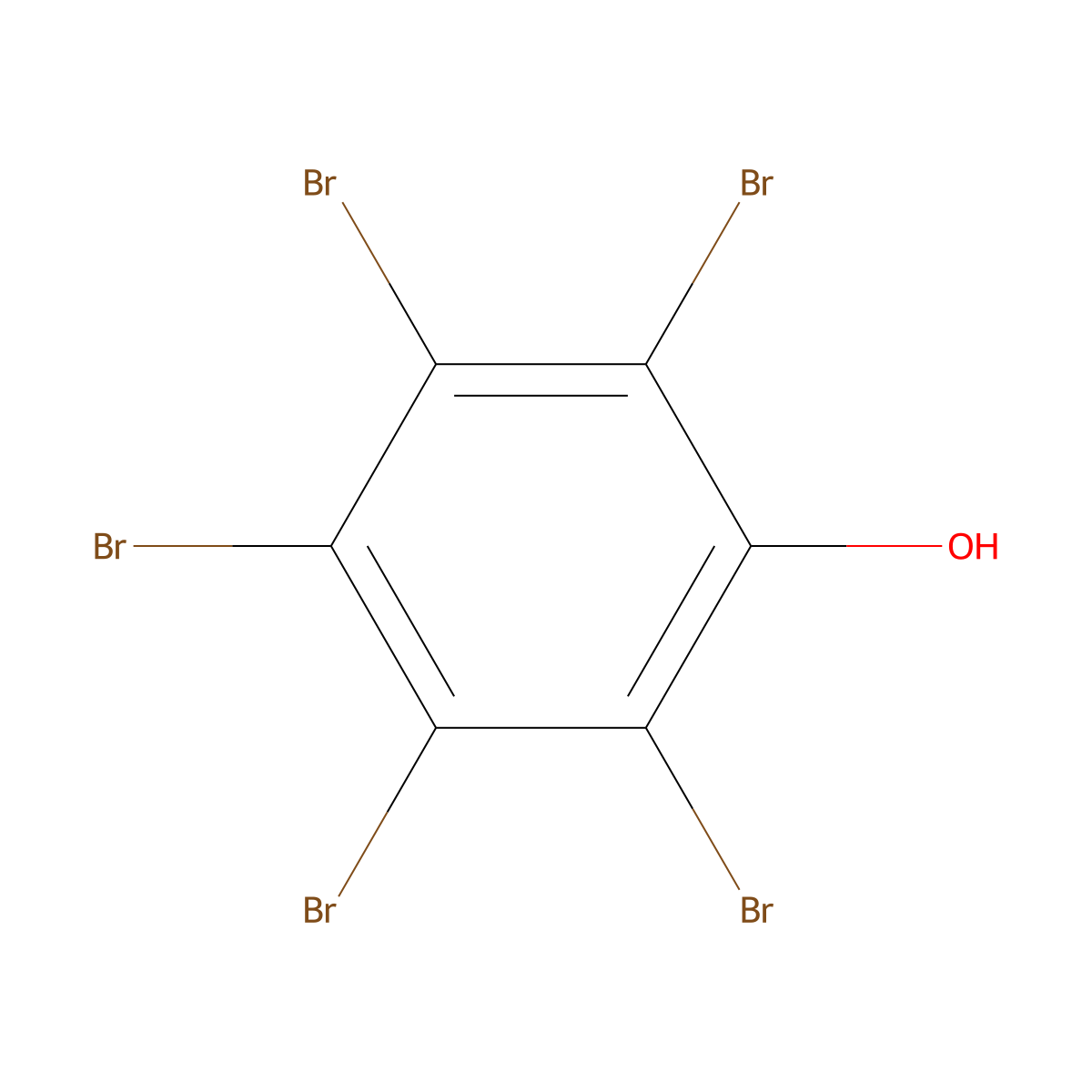 Pentabromophenol molecular structure, CAS 608-71-9
