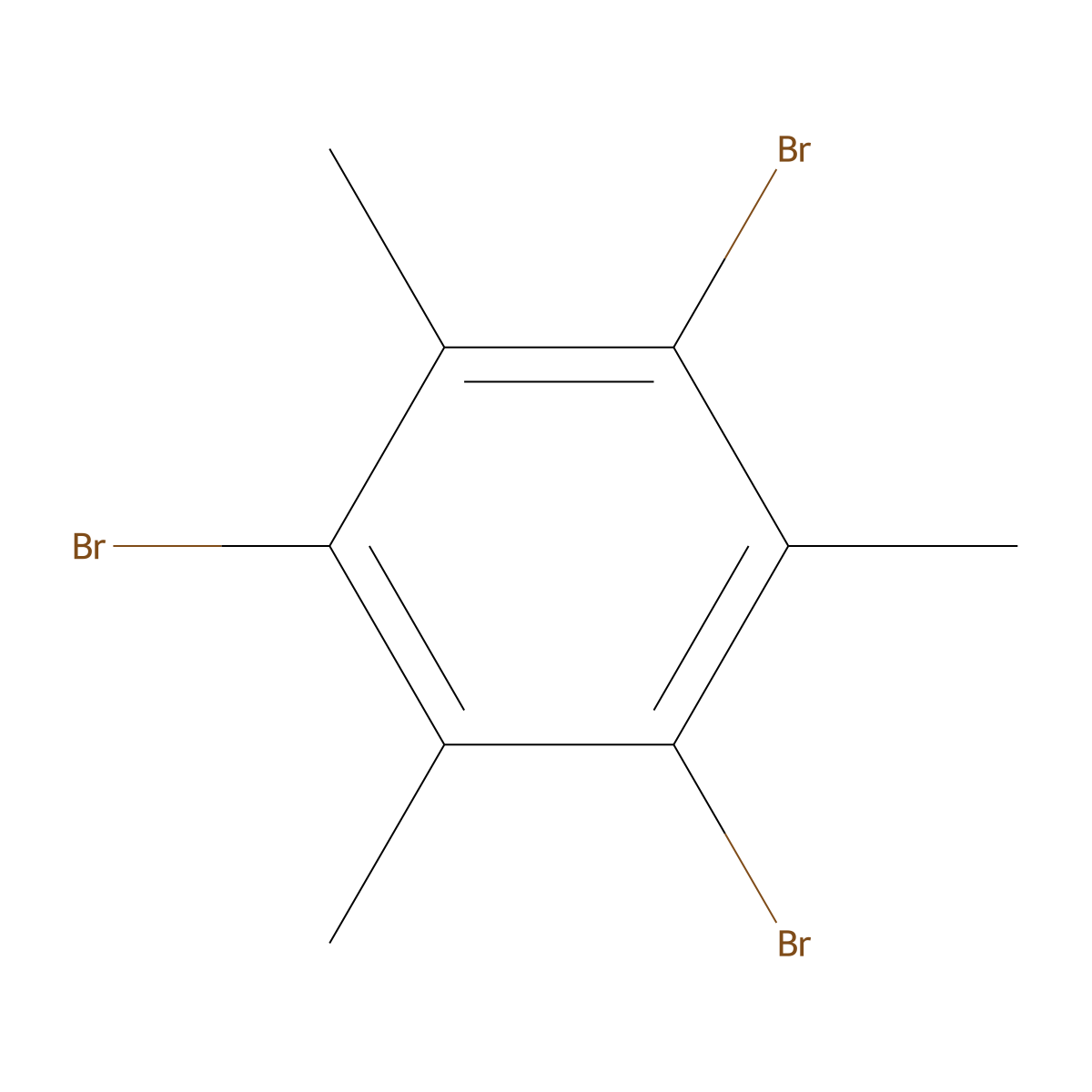 1,3,5-Tribromo-2,4,6-trimethylbenzene molecular structure, CAS 608-72-0