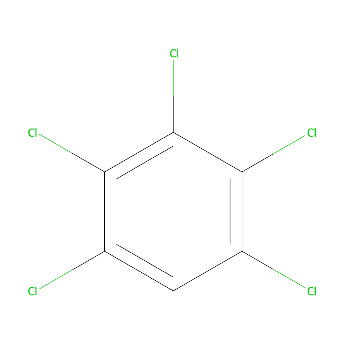 Pentachlorobenzene molecular structure, CAS 608-93-5