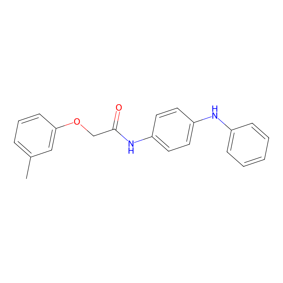 N-(4-anilinophenyl)-2-(3-methylphenoxy)acetamide molecular structure, CAS 6080-41-7