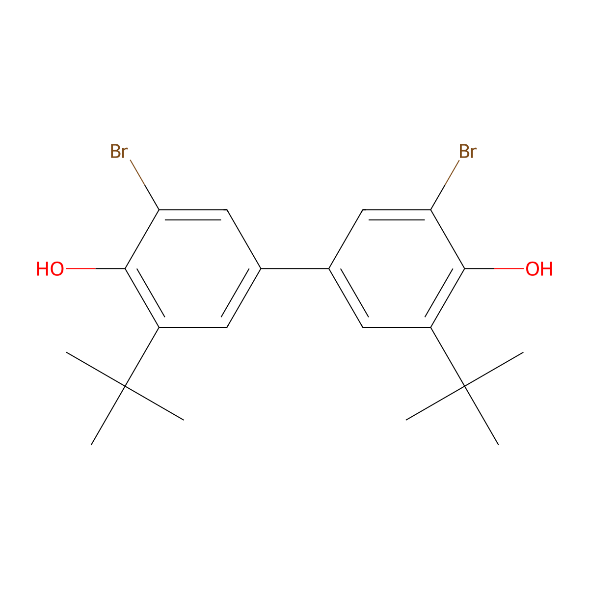 2-Bromo-4-(3-bromo-5-tert-butyl-4-hydroxyphenyl)-6-tert-butylphenol molecular structure, CAS 60803-31-8