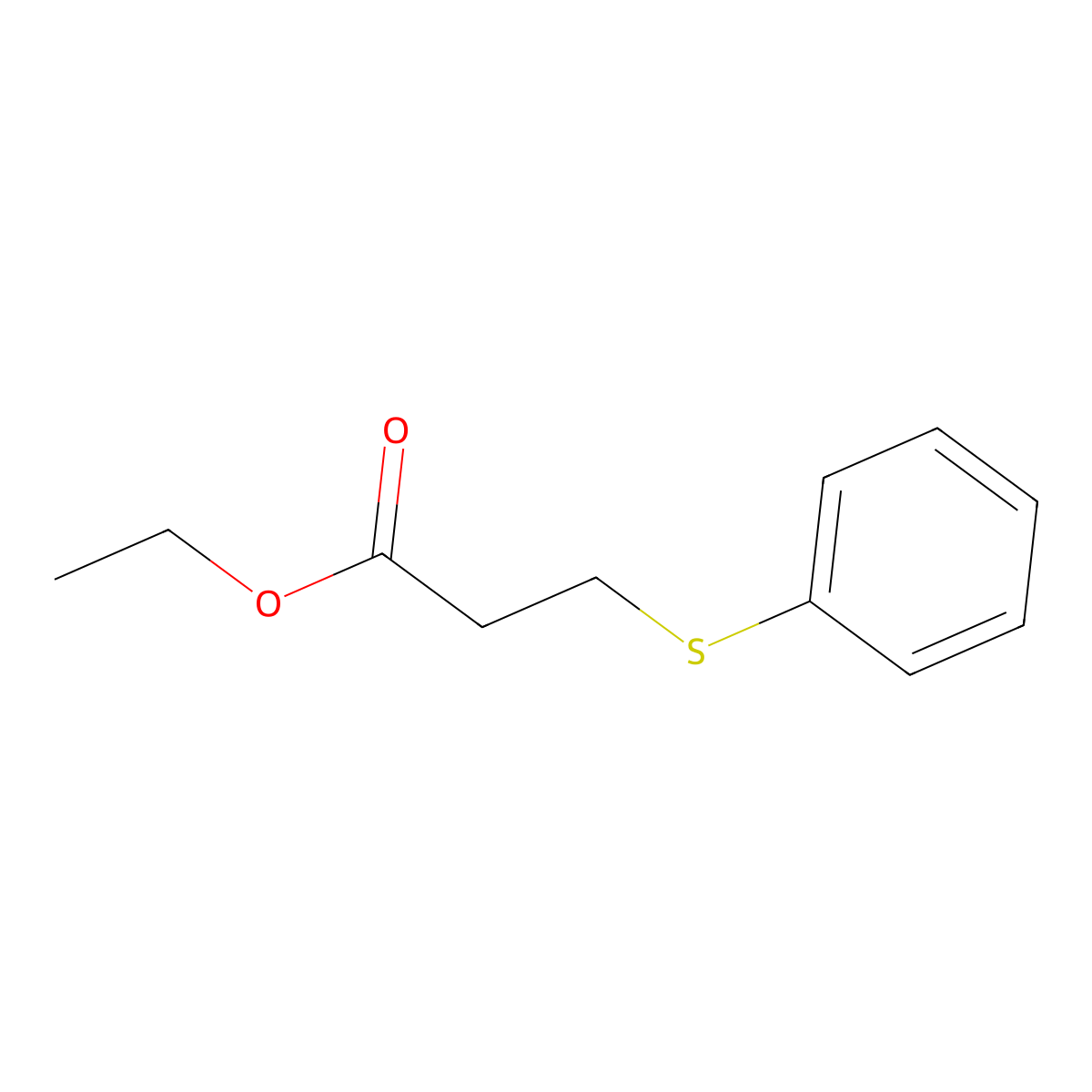 Ethyl 3-phenylthiopropionate molecular structure, CAS 60805-64-3