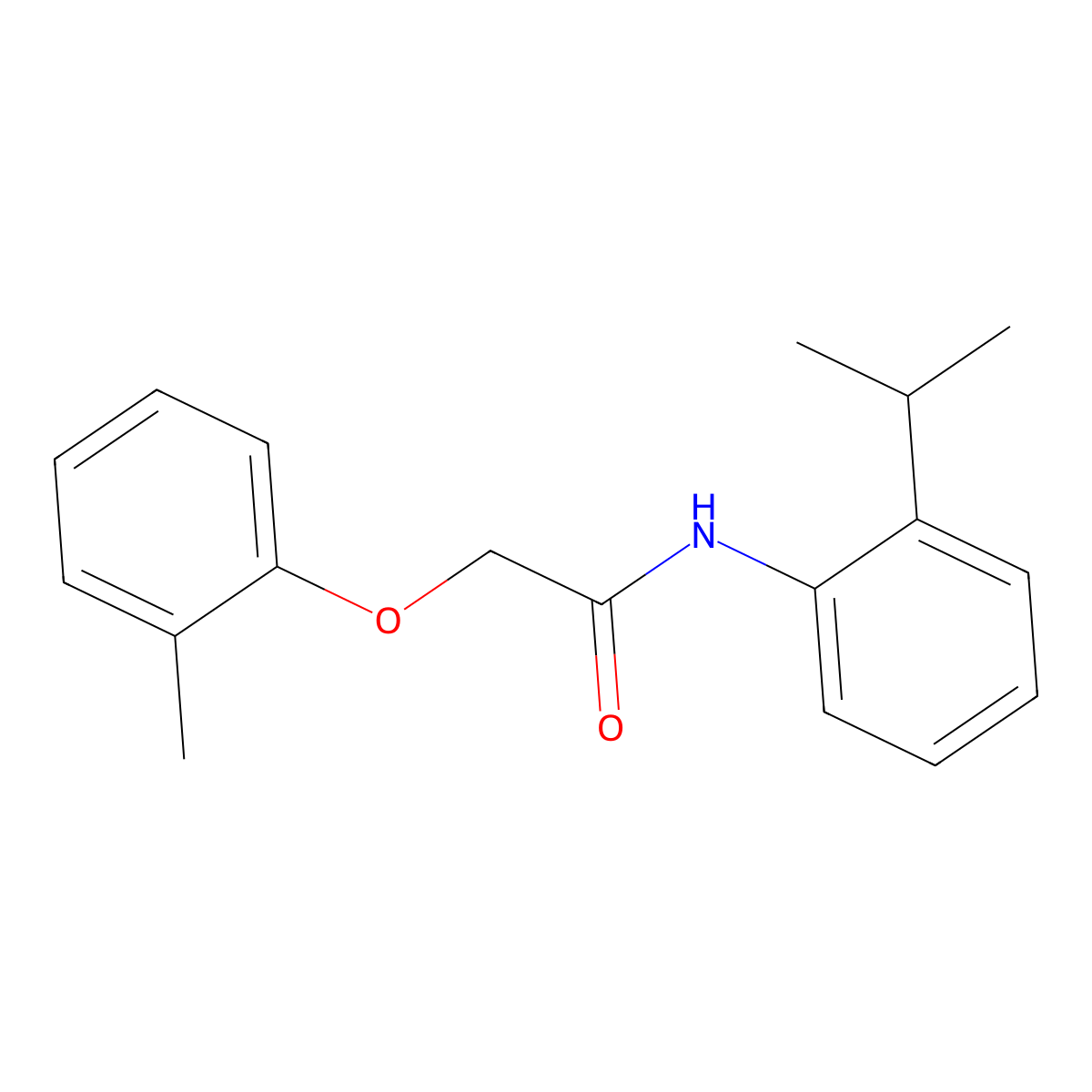 2-(2-methylphenoxy)-N-(2-propan-2-ylphenyl)acetamide molecular structure, CAS 6081-14-7