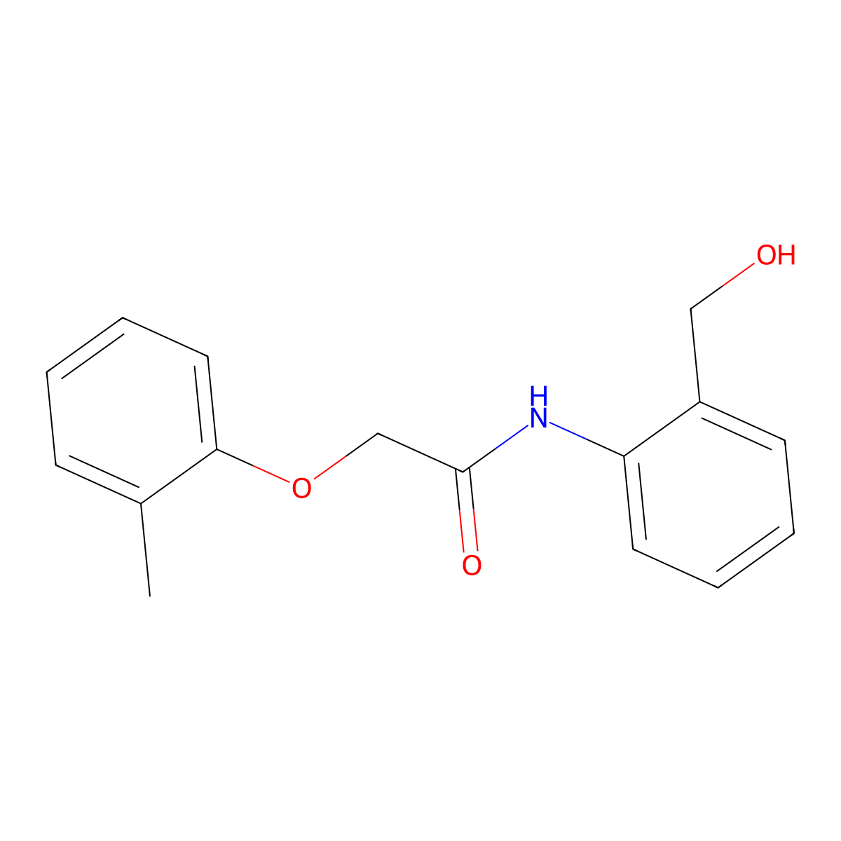 n-[2-(Hydroxymethyl)phenyl]-2-(2-methylphenoxy)acetamide molecular structure, CAS 6081-74-9