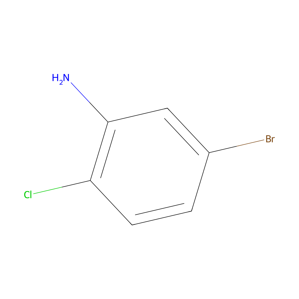 2-Chloro-5-bromoaniline molecular structure, CAS 60811-17-8