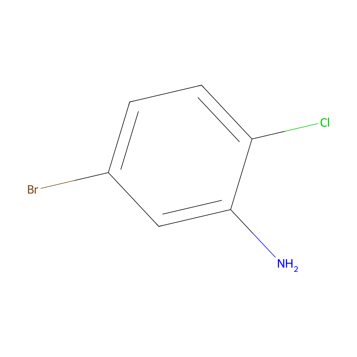 2-Chloro-5-bromoaniline molecular structure, CAS 60811-17-8