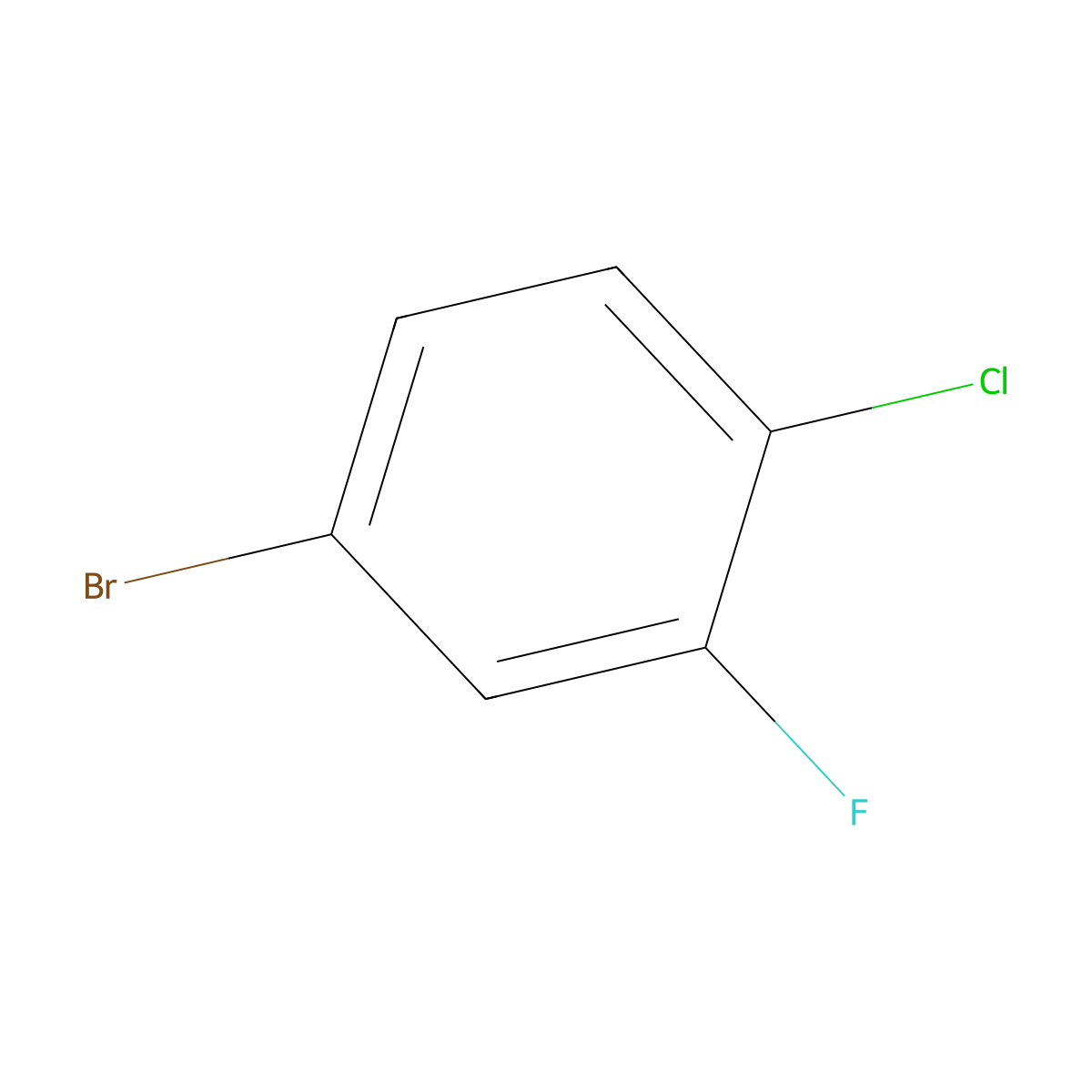 4-Bromo-1-chloro-2-fluorobenzene molecular structure, CAS 60811-18-9