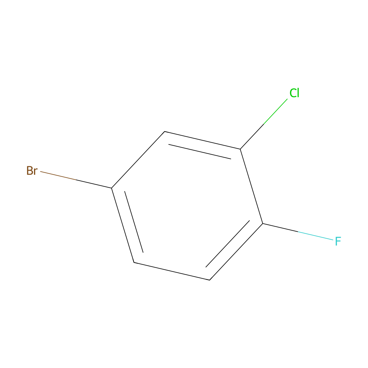 4-Bromo-2-chloro-1-fluorobenzene molecular structure, CAS 60811-21-4