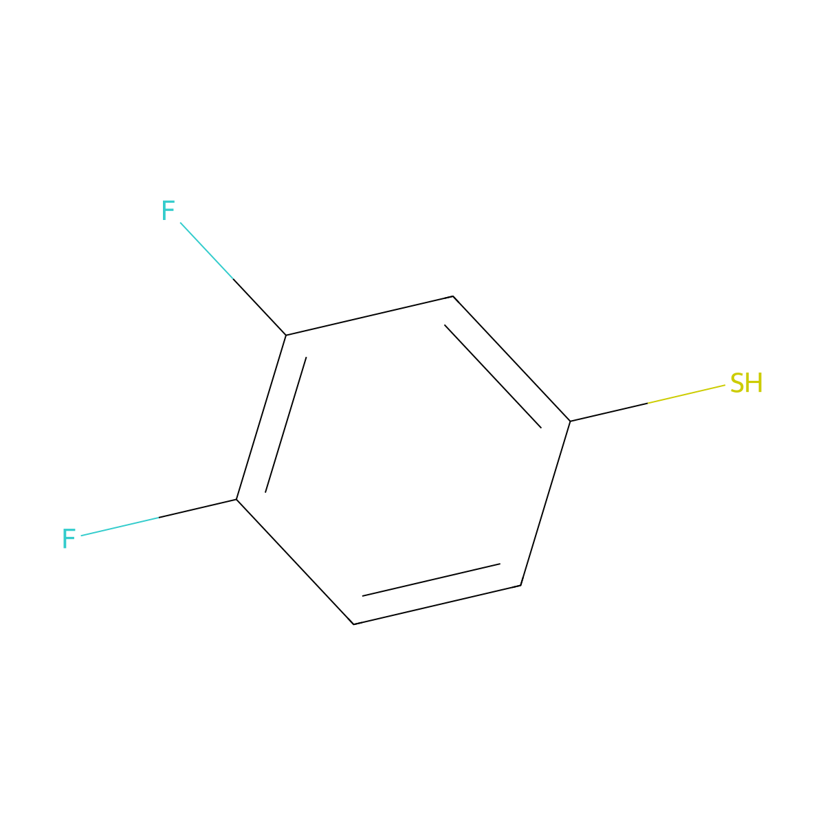 3,4-Difluorobenzenethiol molecular structure, CAS 60811-24-7