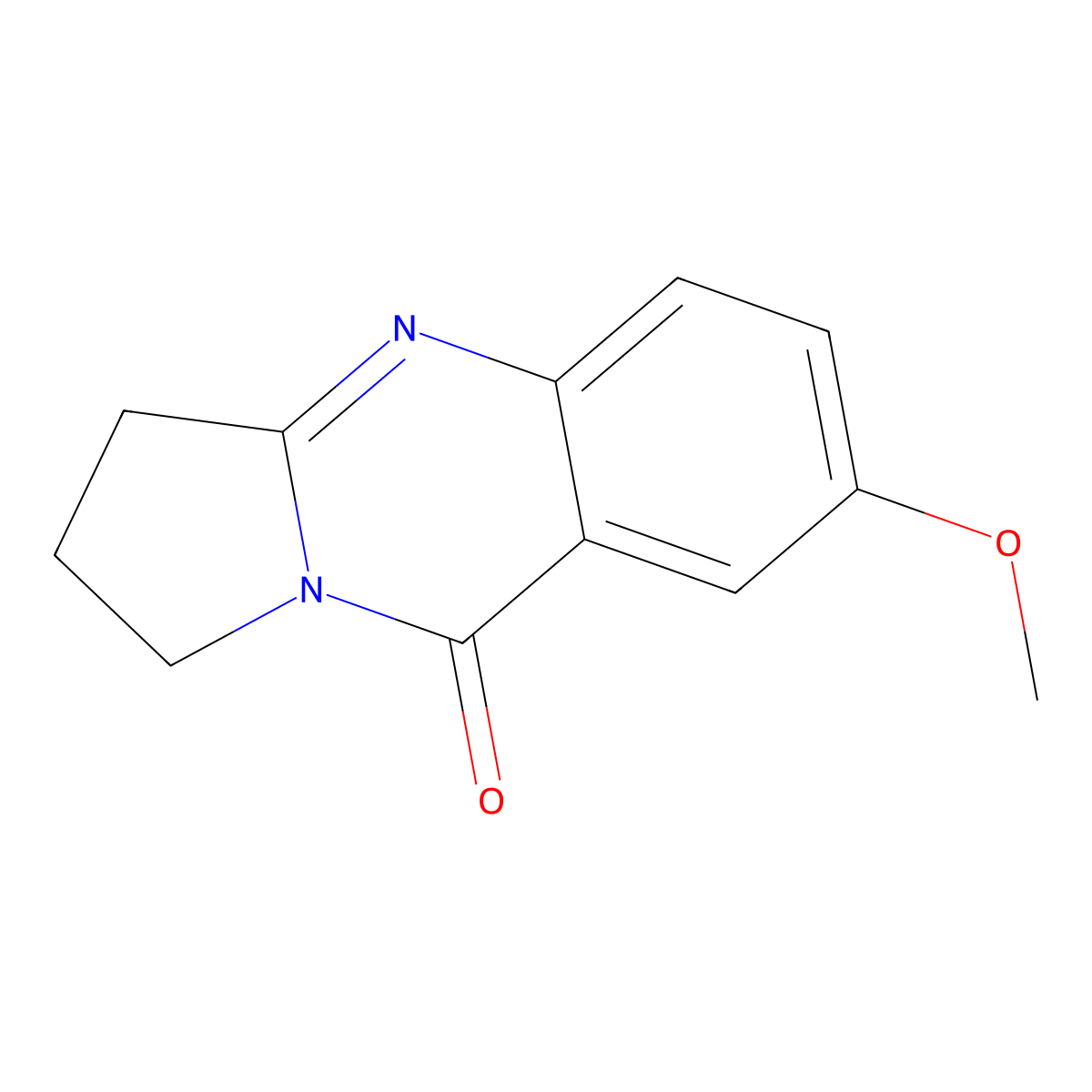 7-methoxy-2,3-dihydropyrrolo[2,1-b]quinazolin-9(1H)-one molecular structure, CAS 60811-32-7